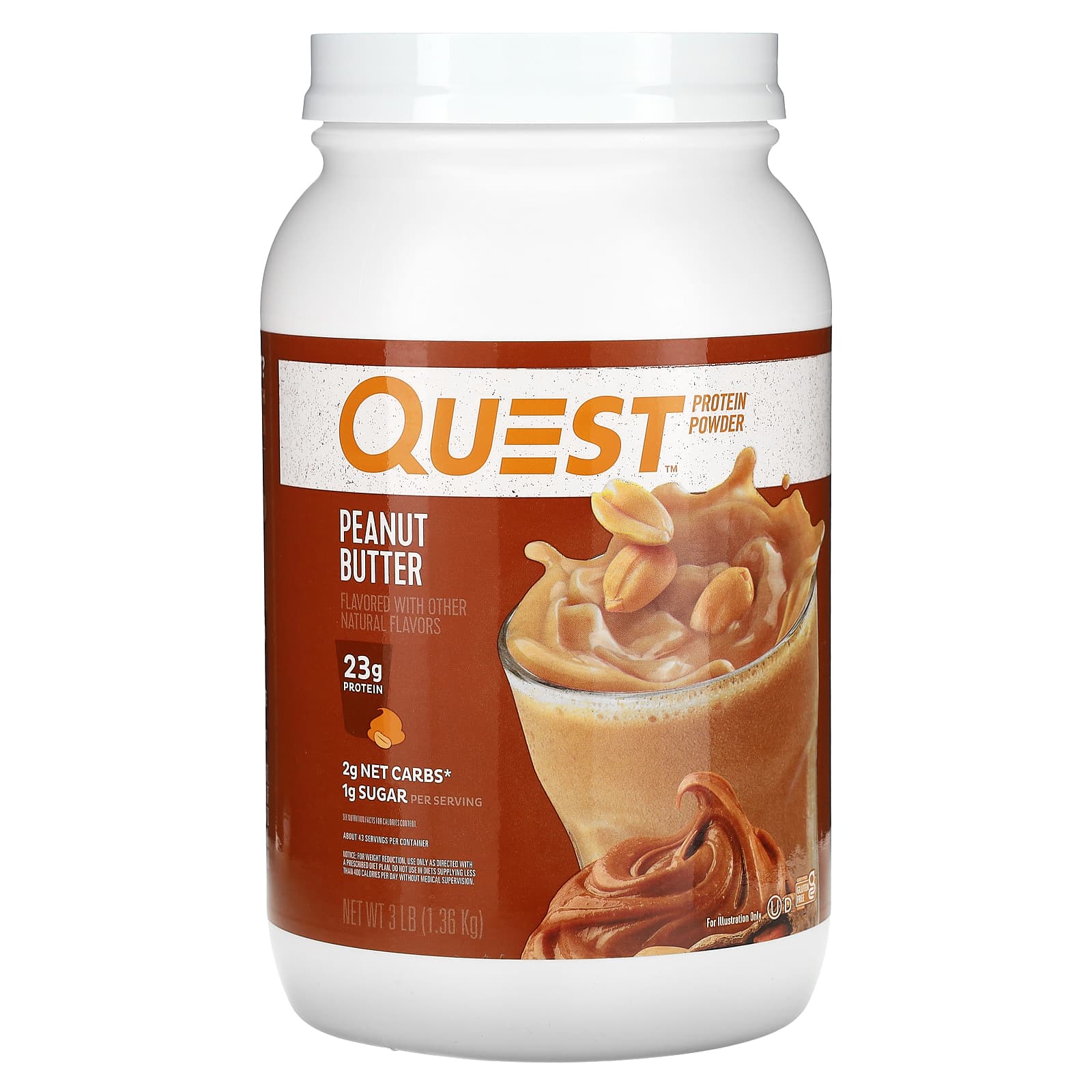 Quest Nutrition Protein Powder – Peanut Butter – 1,36 kg — Tunisie
