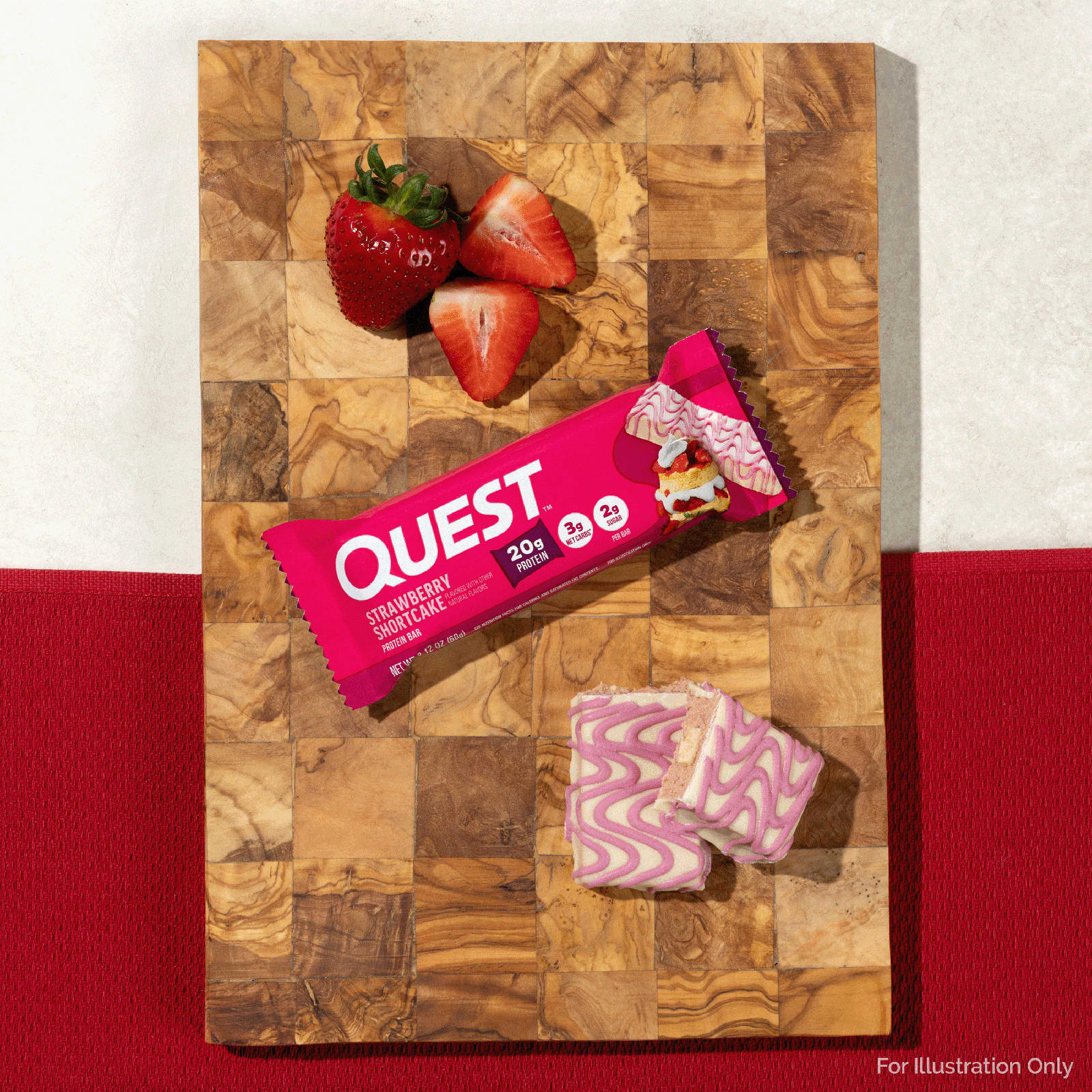 Quest Nutrition Protein Bar – Strawberry Shortcake – 4 Bars – 60 g — étiquette 6