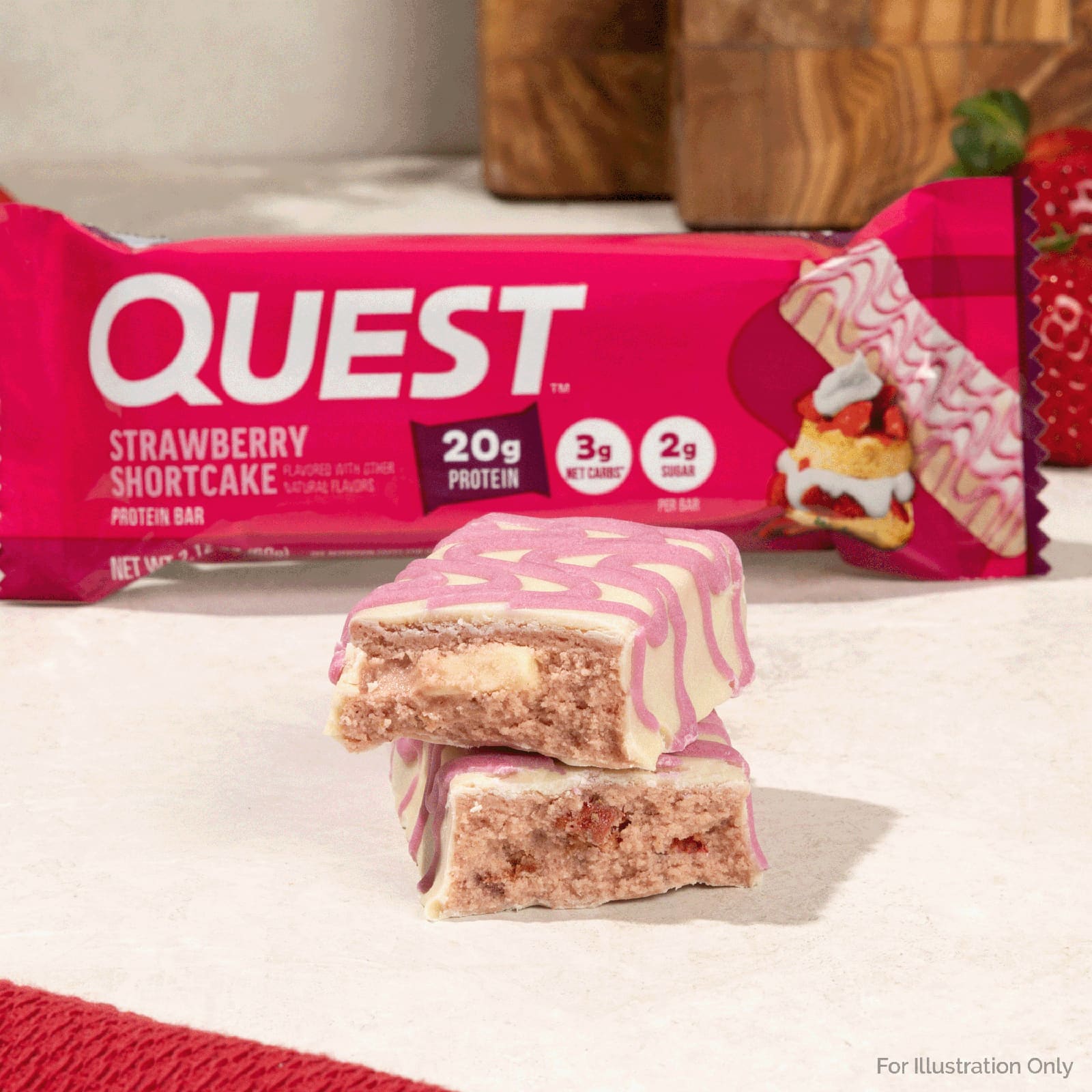 Quest Nutrition Protein Bar – Strawberry Shortcake – 12 Bars – 60 g — étiquette 5