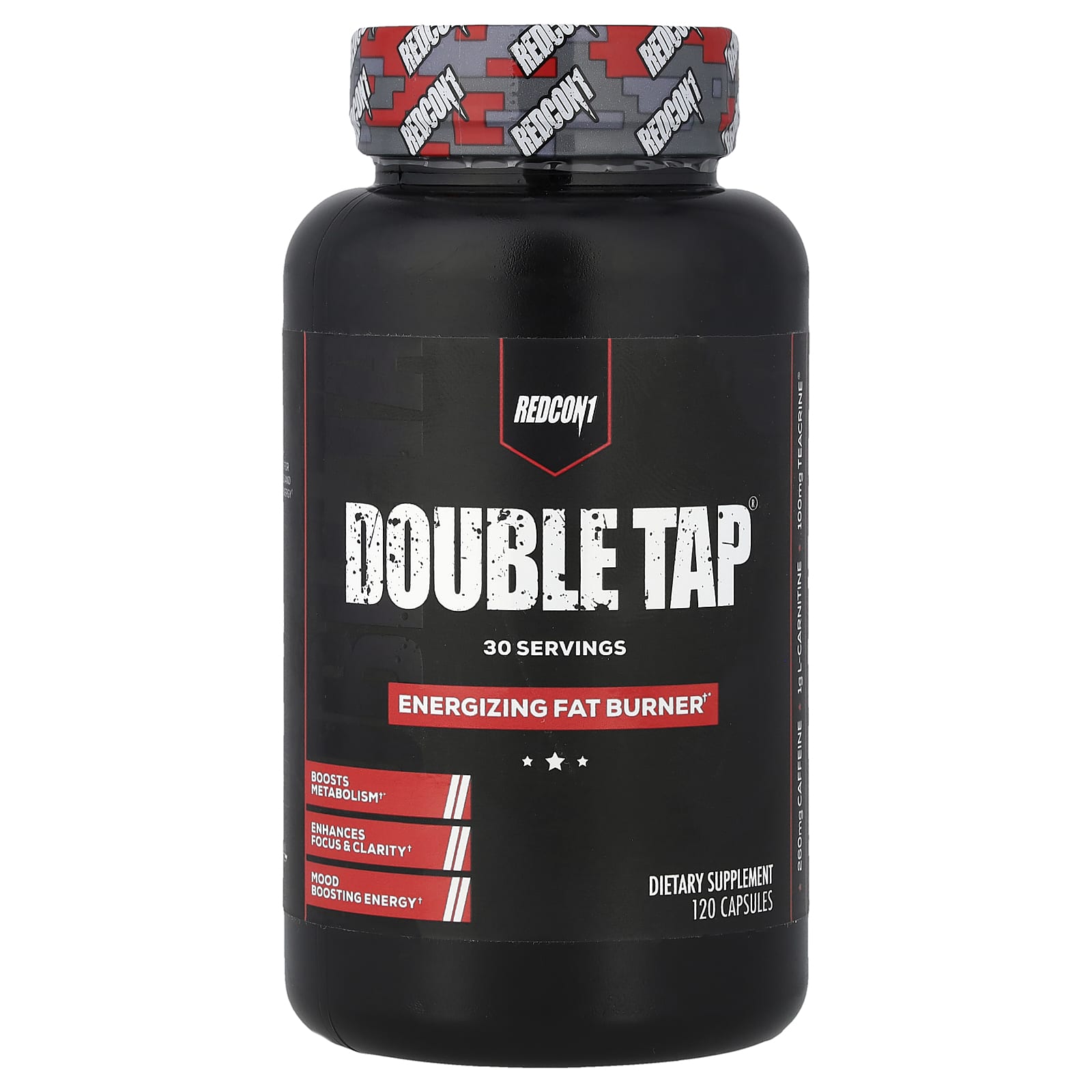 Redcon1 Double Tap, Energizing Fat Burner – 120 gélules — Tunisie