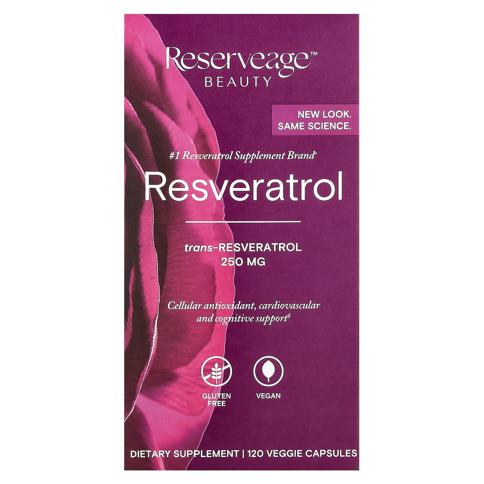 Reserveage Beauty Resveratrol – 120 gélules végétales — Tunisie
