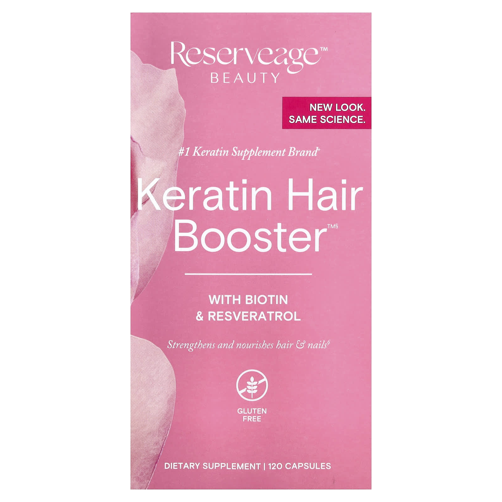 Reserveage Beauty Keratin Hair Booster with Biotin & Resveratrol – 120 gélules — Tunisie