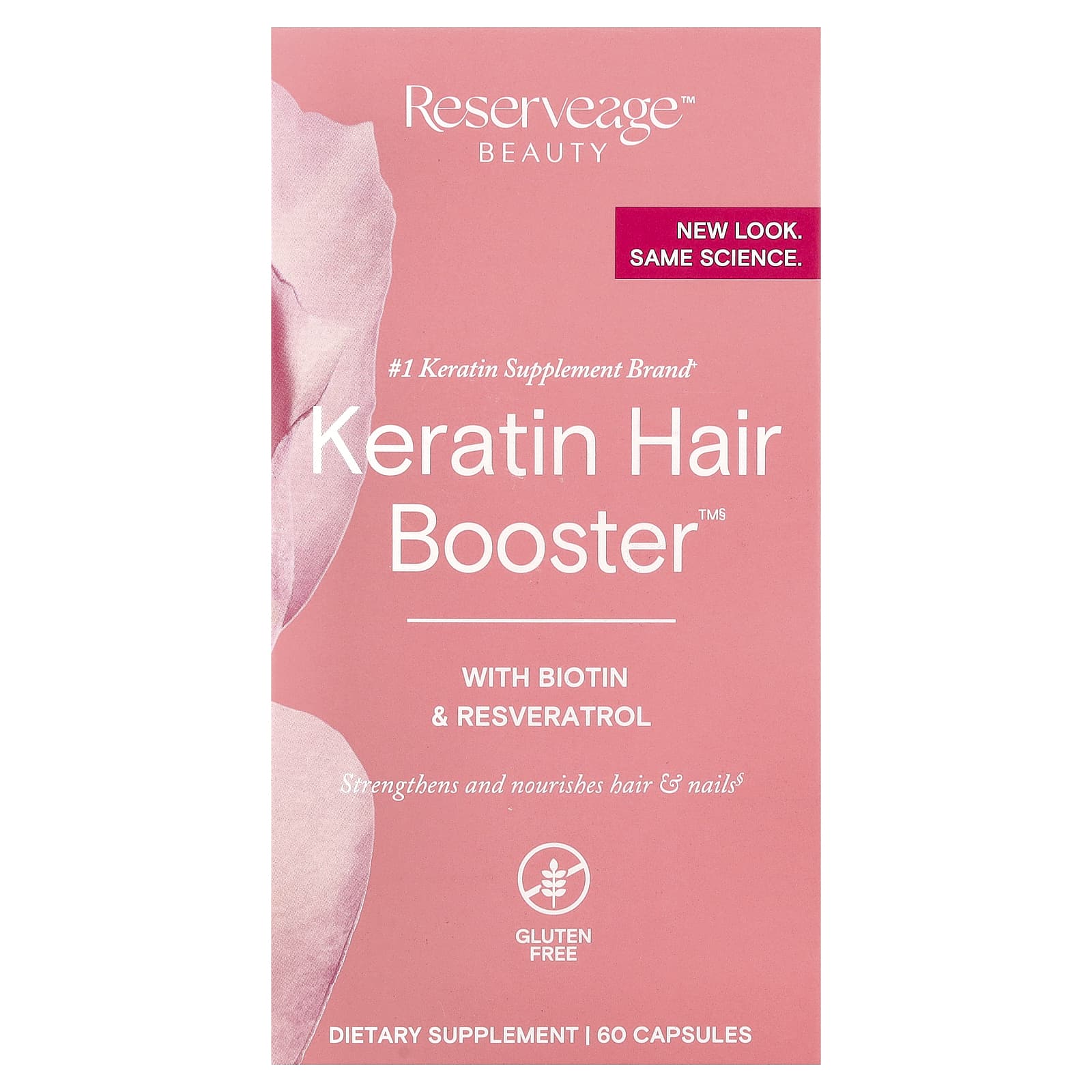 Reserveage Beauty Keratin Hair Booster with Biotin & Resveratrol – 60 gélules — Tunisie