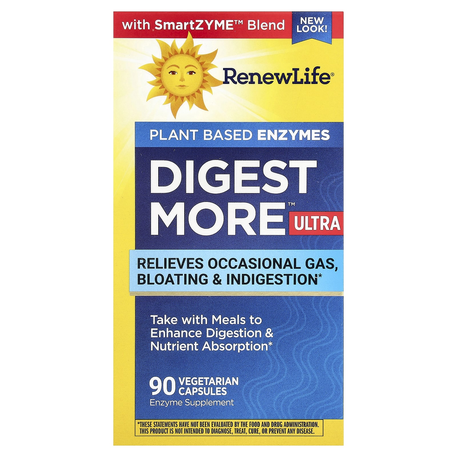 Renew Life DigestMore Ultra, Plant Based Enzymes – 90 gélules végétales — Tunisie