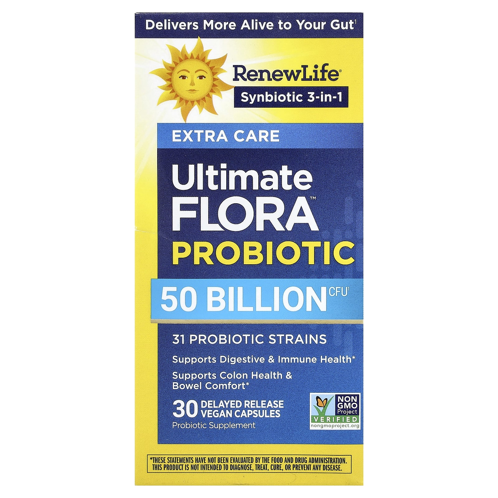 Renew Life Ultimate Flora Probiotic, 30 Delayed Release Vegan Capsules — Tunisie