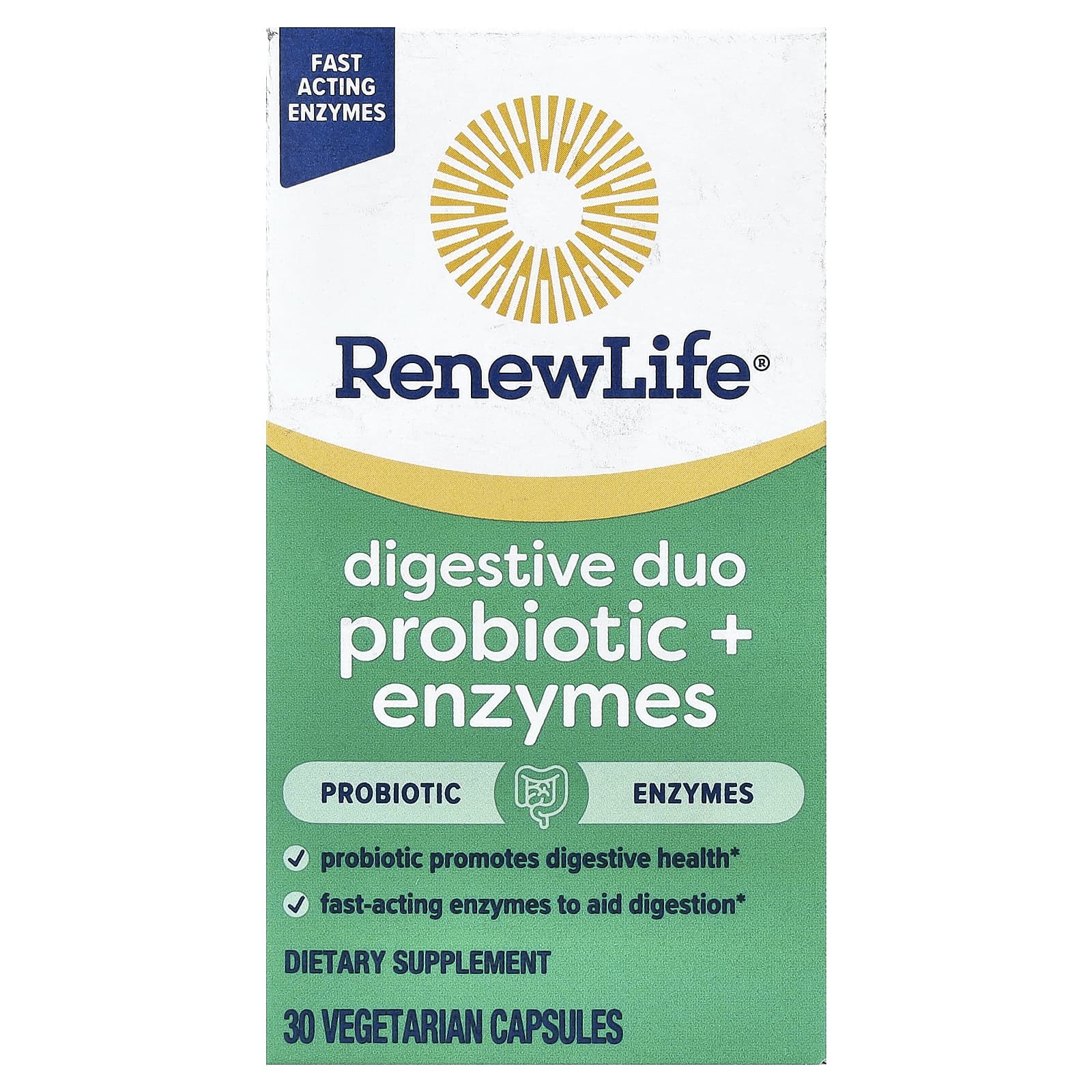 Renew Life Digestive Duo Probiotic + Enzymes – 30 gélules végétales — Tunisie