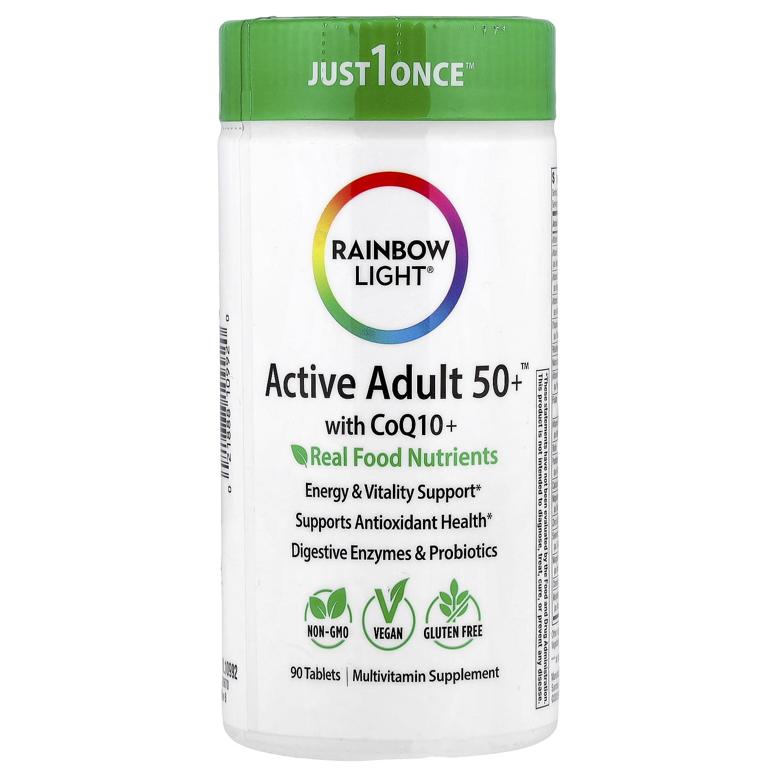 Rainbow Light Active Adult 50+ With CoQ10+ – 90 comprimés — Tunisie