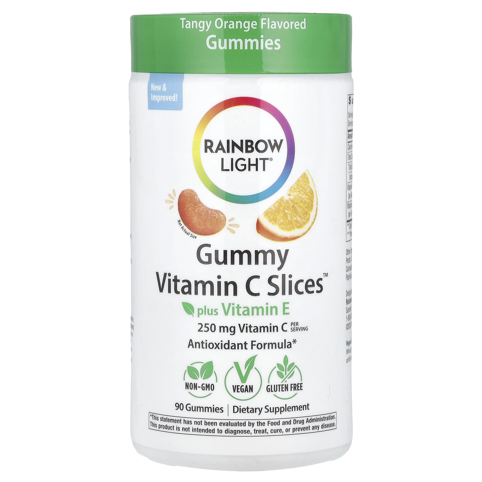 Rainbow Light Gummy Vitamin C Slices Plus Vitamin E – Tangy Orange – 90 gommes — Tunisie