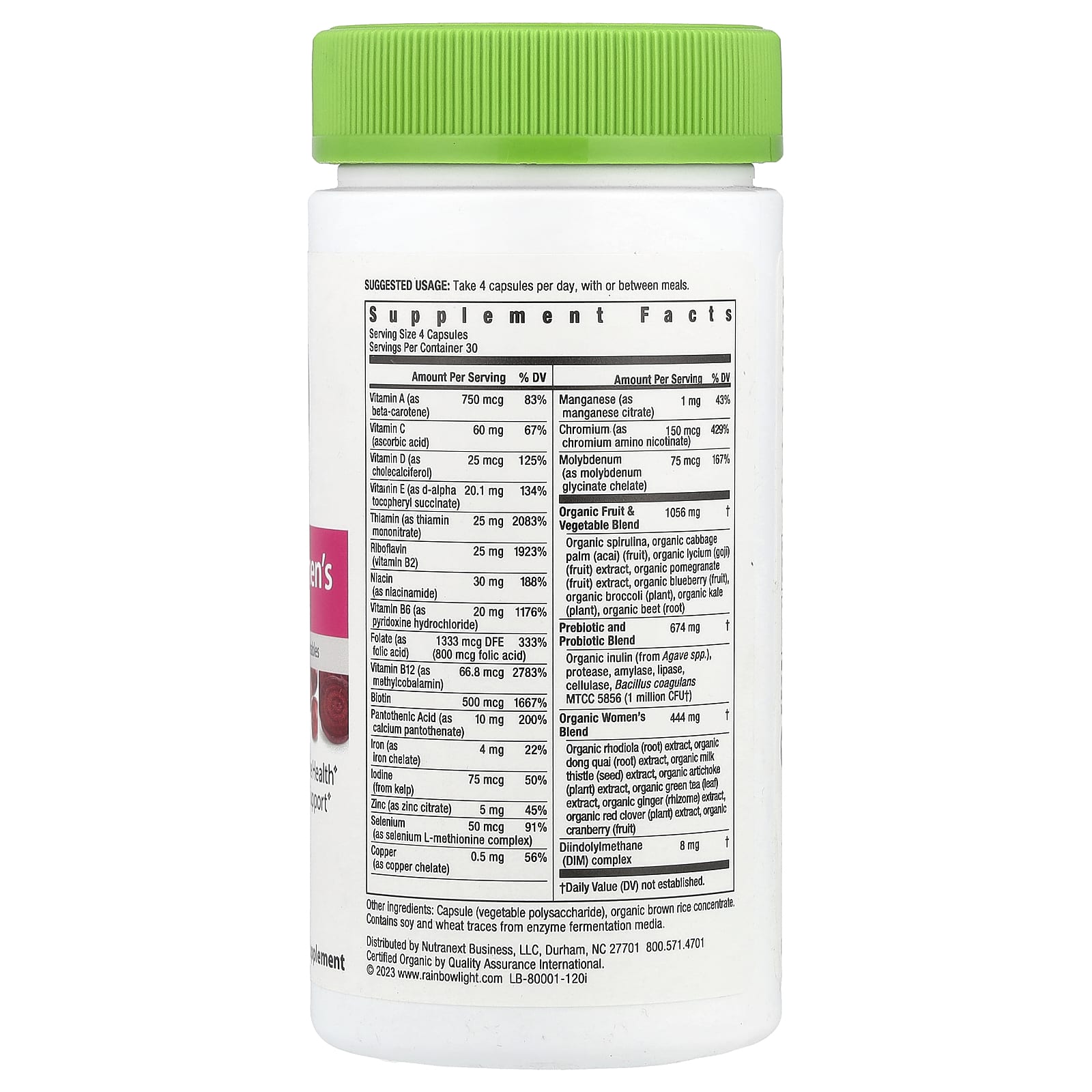Rainbow Light Certified Women's Multivitamin – 120 gélules — photo 2 sur 2