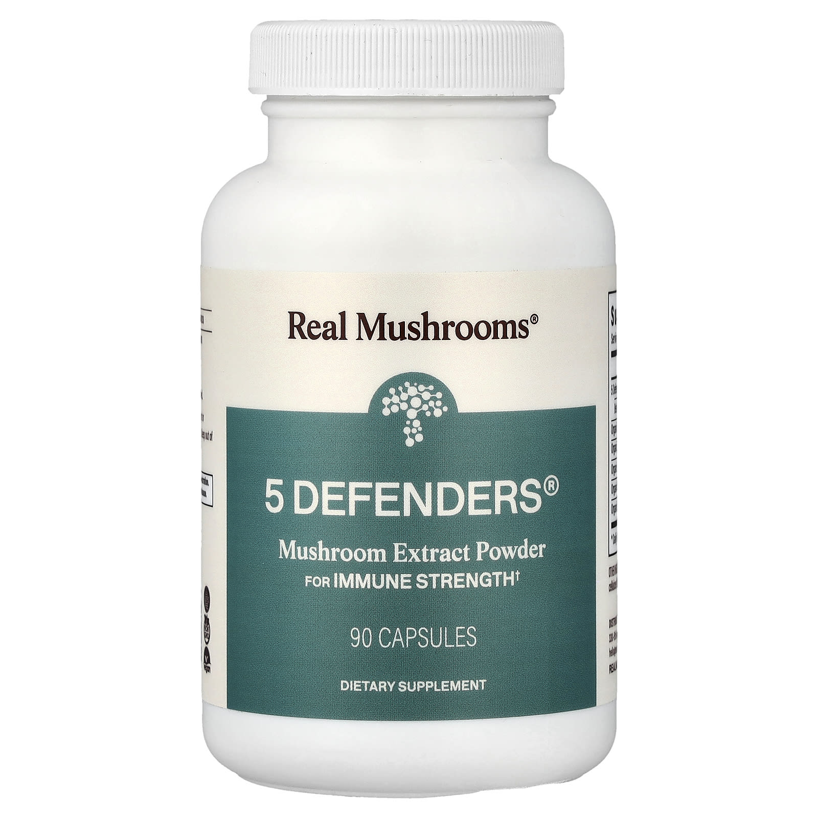 Real Mushrooms 5 Defenders, Mushroom Extract Powder – 90 gélules — Tunisie