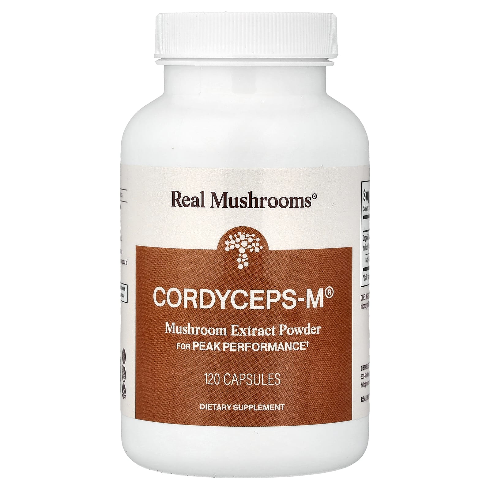 Real Mushrooms Cordycep-M, Mushroom Extract Powder – 120 gélules — Tunisie
