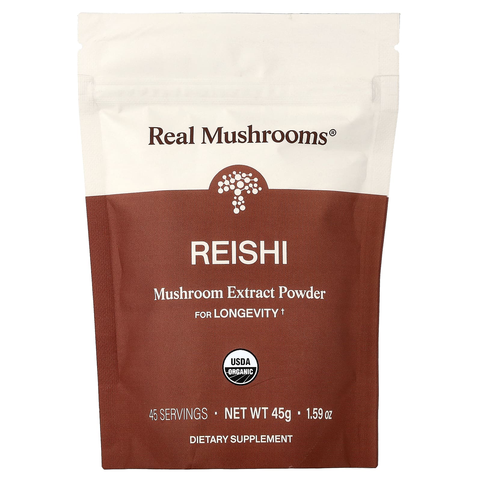 Real Mushrooms Reishi, Mushroom Extract Powder – 45 g — Tunisie