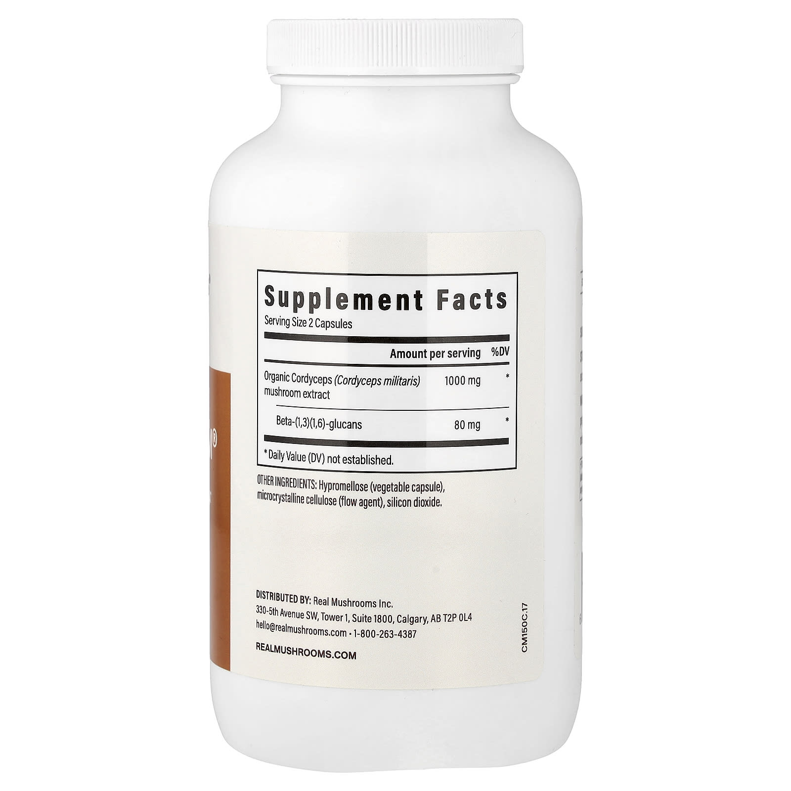 Real Mushrooms Cordyceps-M, Mushroom Extract Powder – 300 gélules — photo 2 sur 2