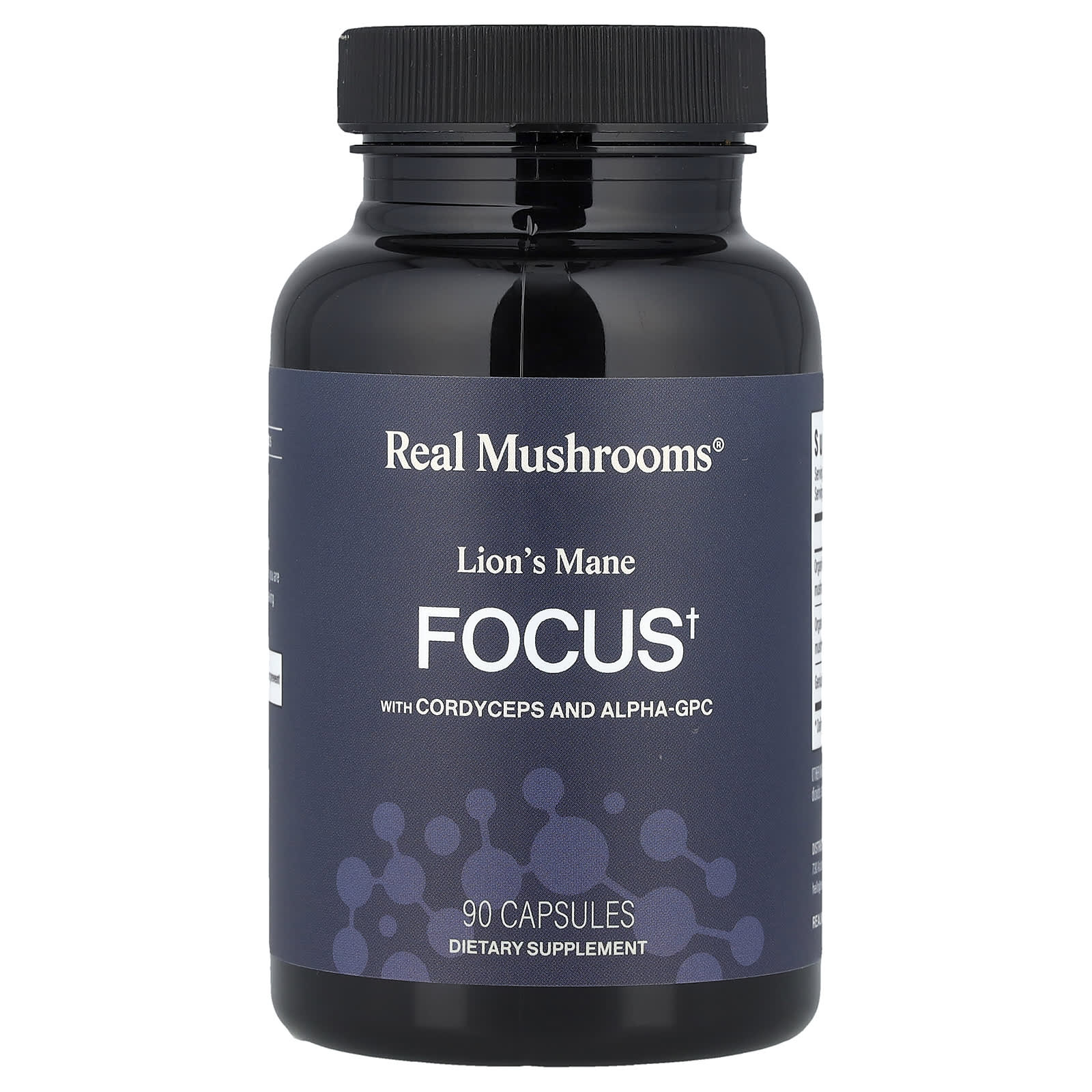Real Mushrooms Focus, Lions Mane with Cordyceps and Alpha-GPC – 90 gélules — Tunisie