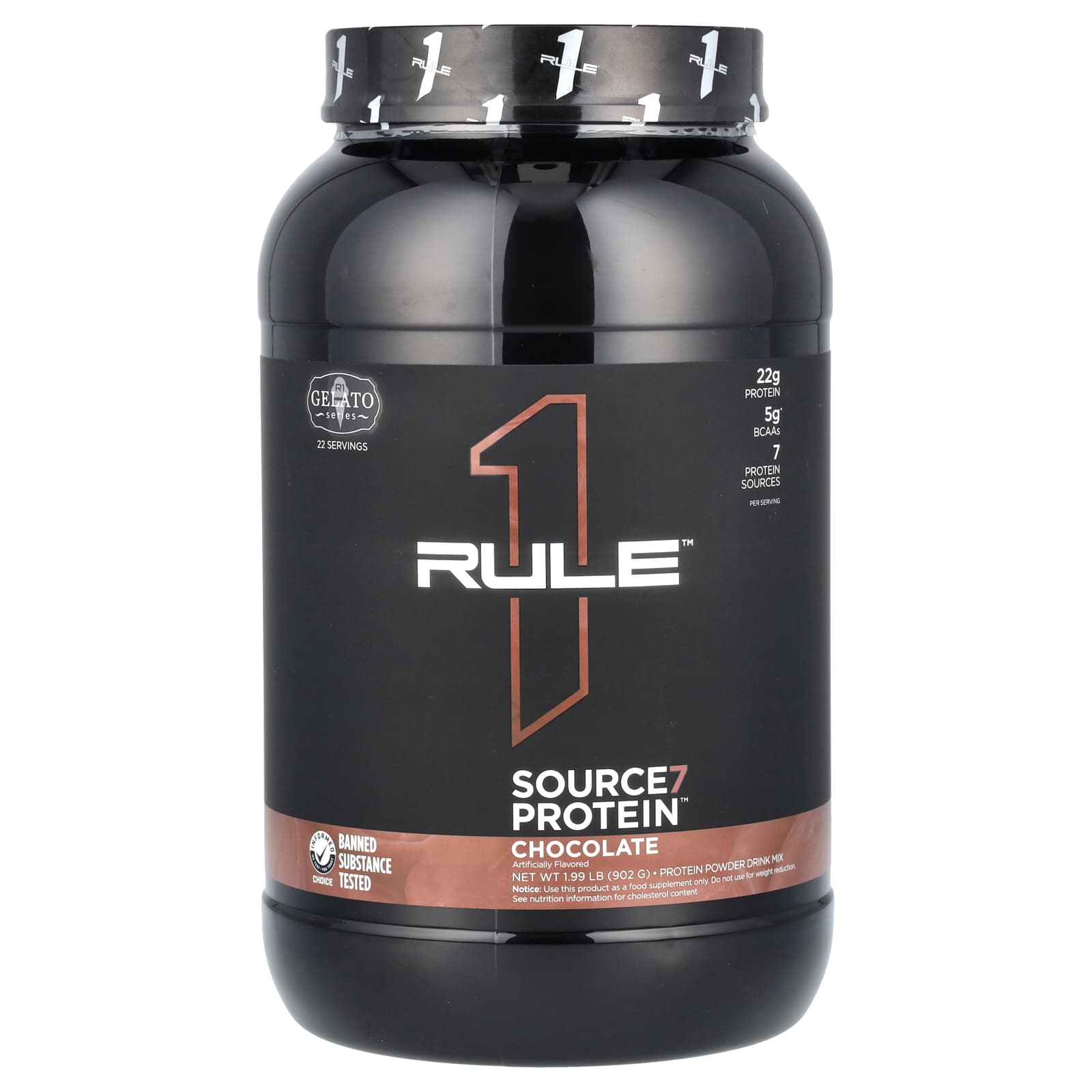 Rule One Proteins Source7 Protein Powder Drink Mix – Chocolate – 902 g — Tunisie