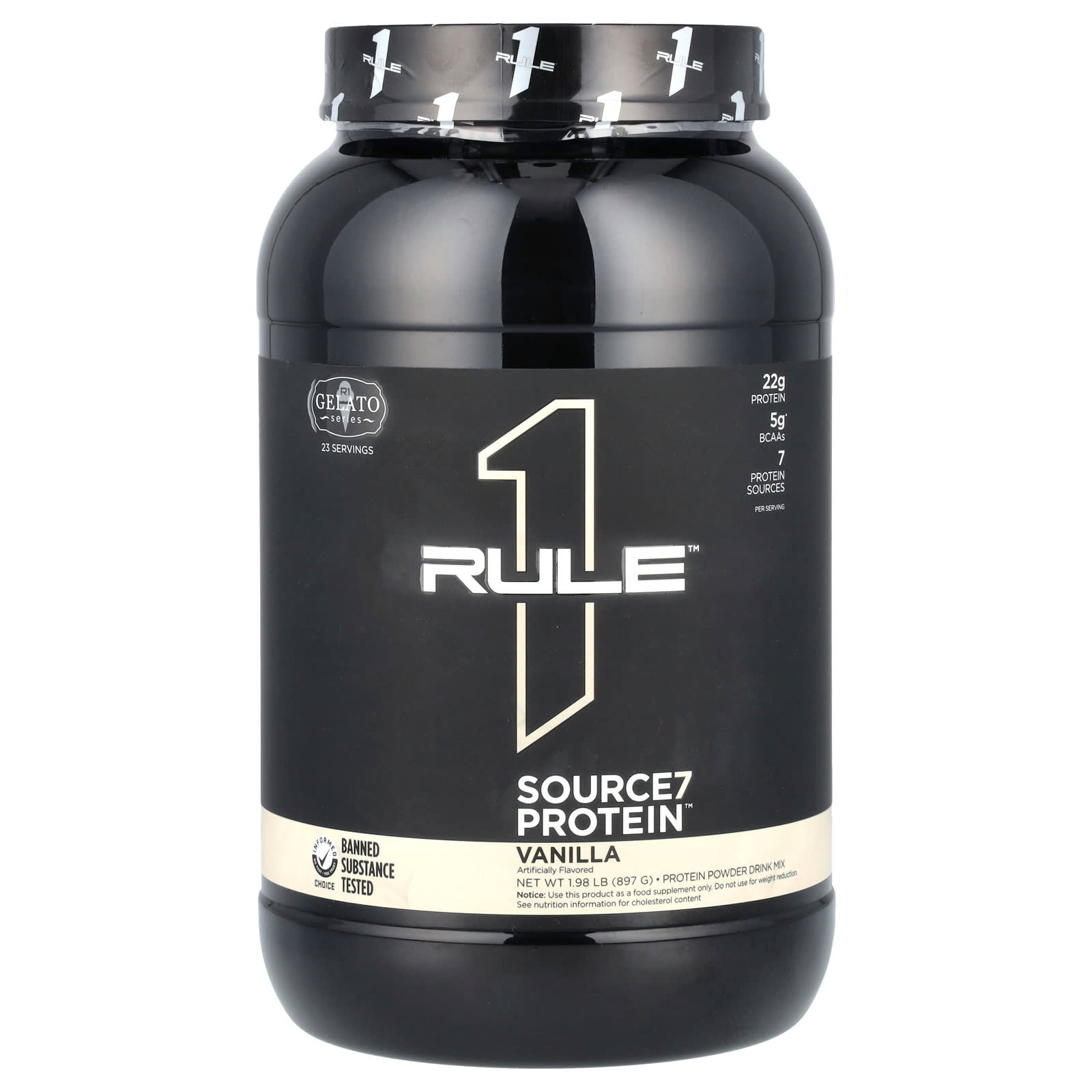 Rule One Proteins Source7 Protein Powder Drink Mix – Vanilla – 897 g — Tunisie