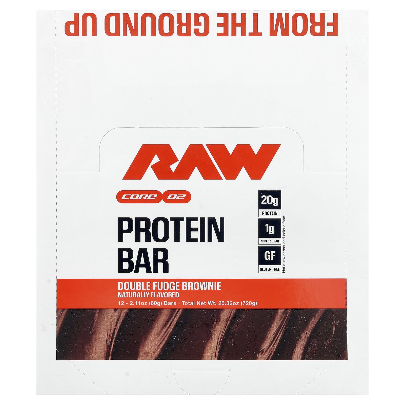 Raw Nutrition Protein Bar – Double Fudge Brownie – 60 g — Tunisie