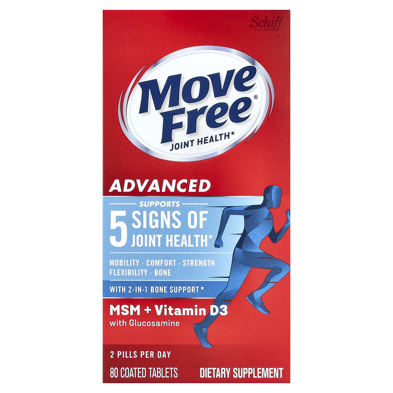 Schiff Move Free, Joint Health, 80 Coated Tablets — Tunisie