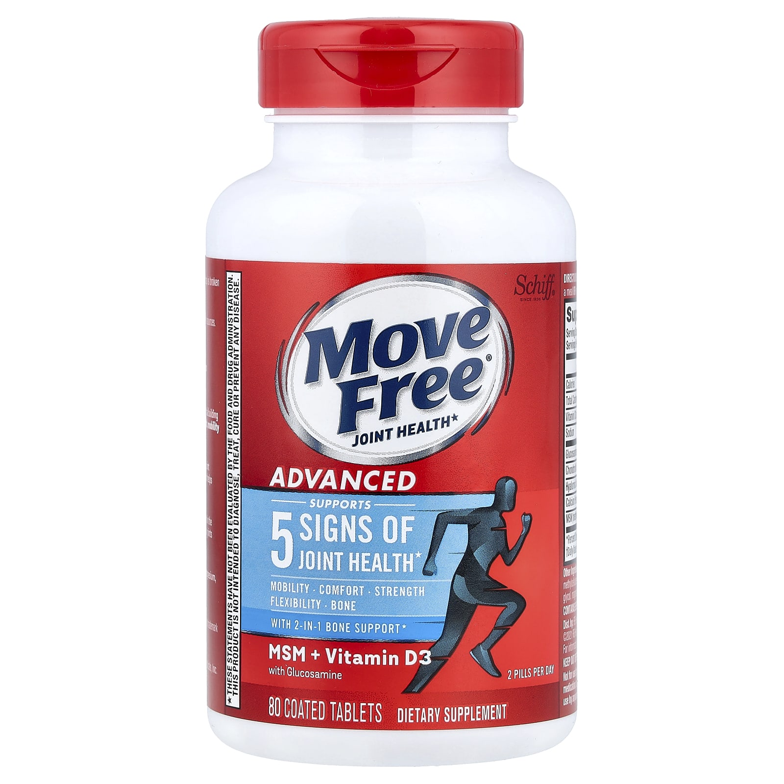 Schiff Move Free, Joint Health, 80 Coated Tablets — étiquette 1