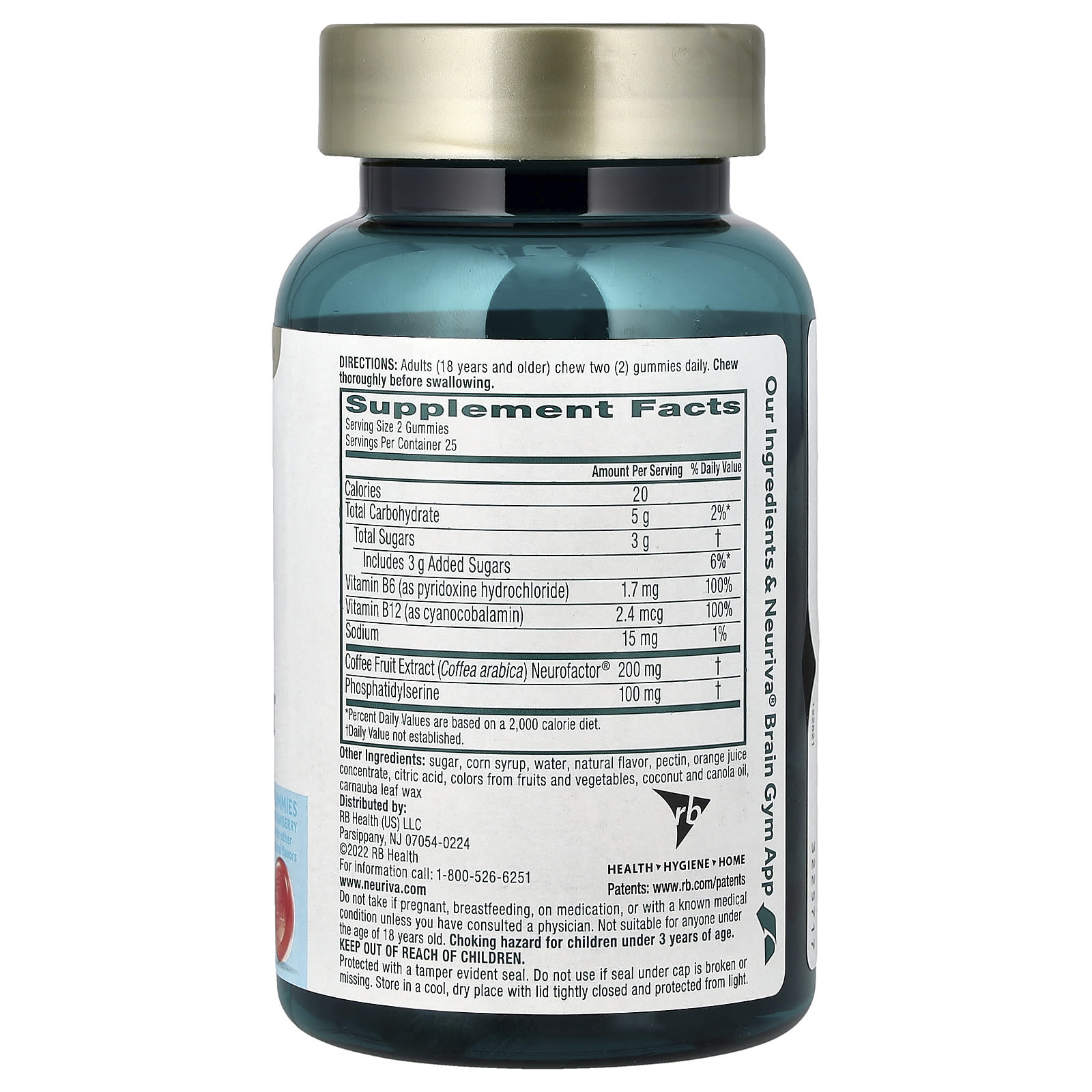 Schiff Neuriva Brain Health Gummies – Strawberry – 50 gommes — photo 2 sur 2