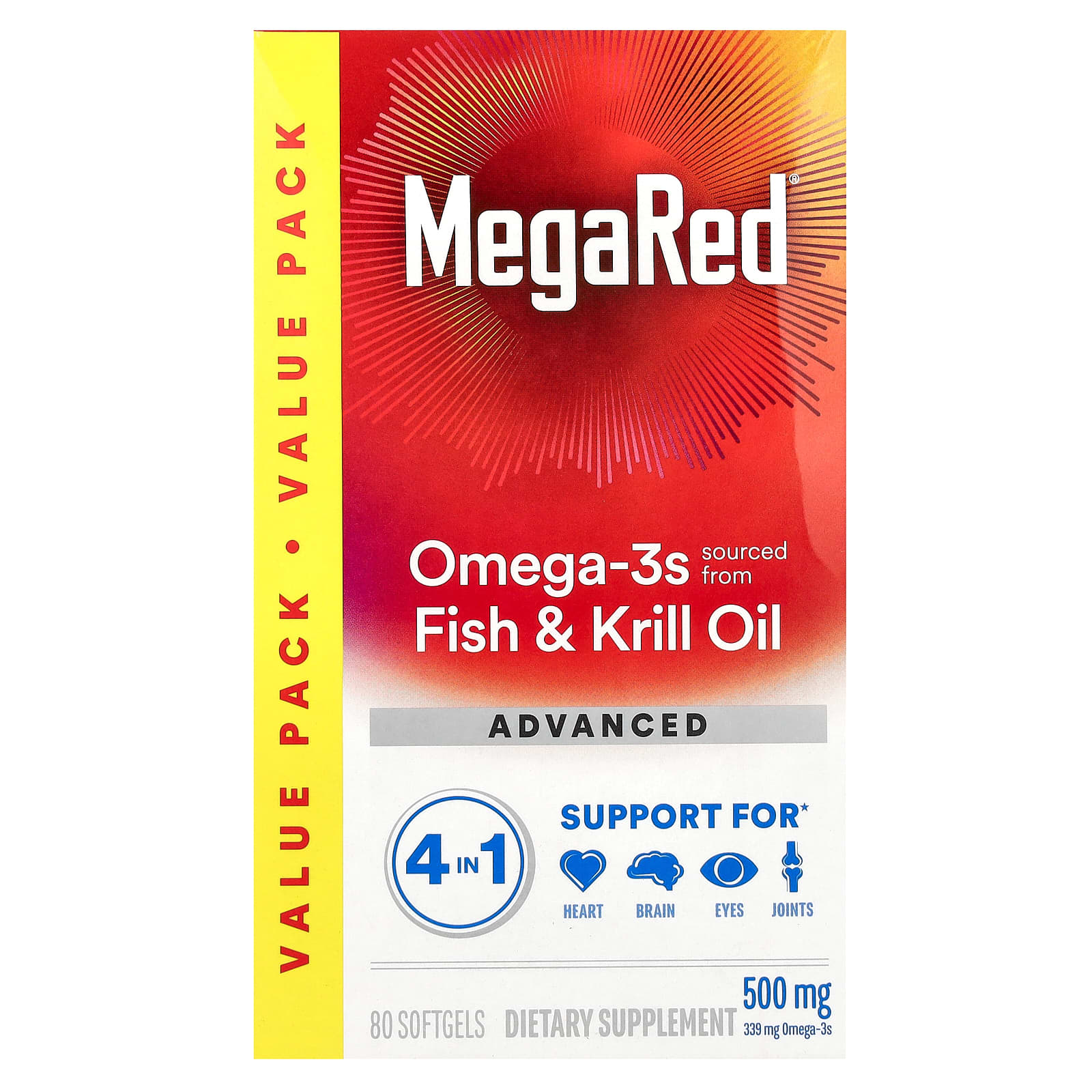 Schiff MegaRed – Vanilla – 500 mg – 80 capsules molles — Tunisie