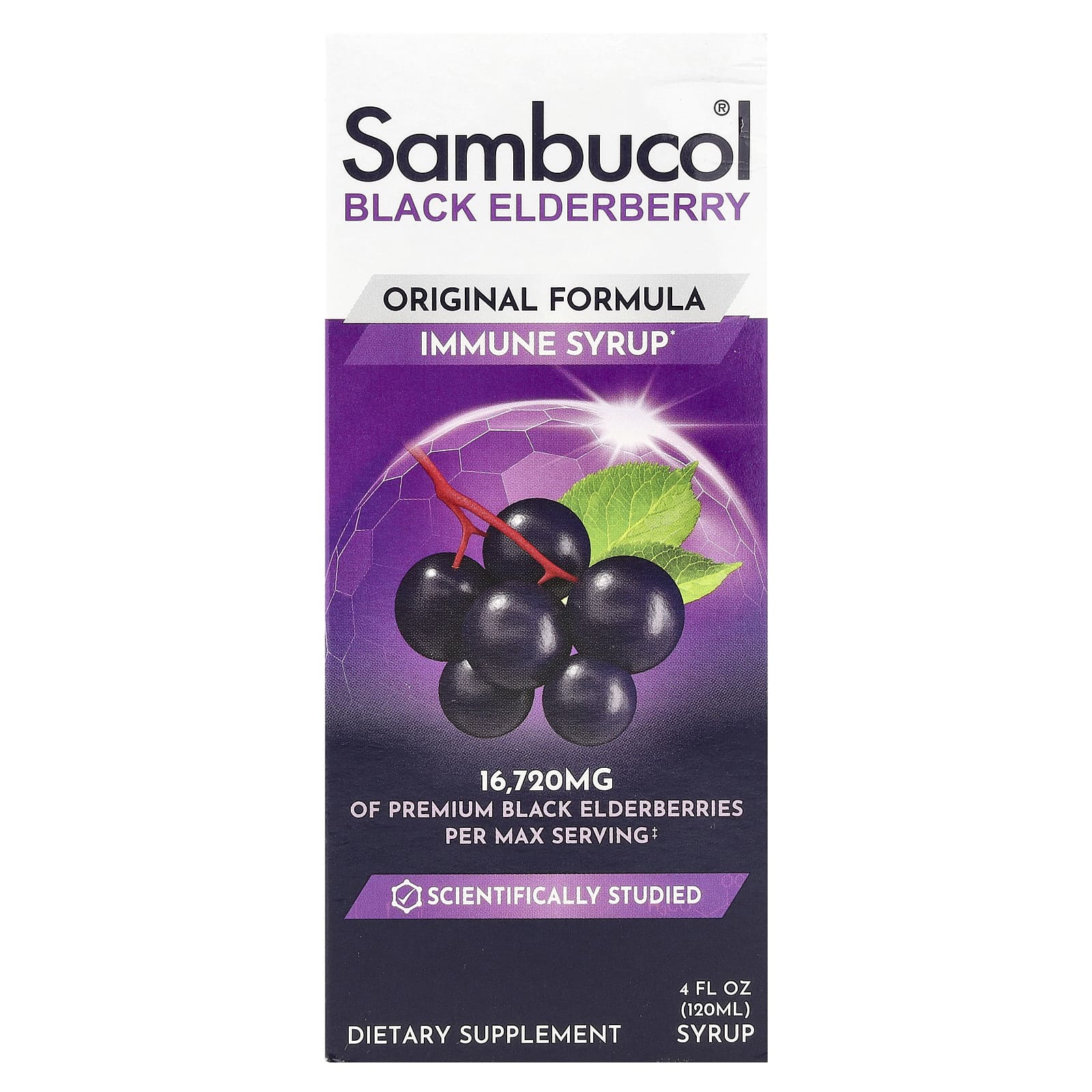 Sambucol Black Elderberry Immune Syrup, Original Formula – Black Elderberry Immune Syrup – 120 ml — Tunisie