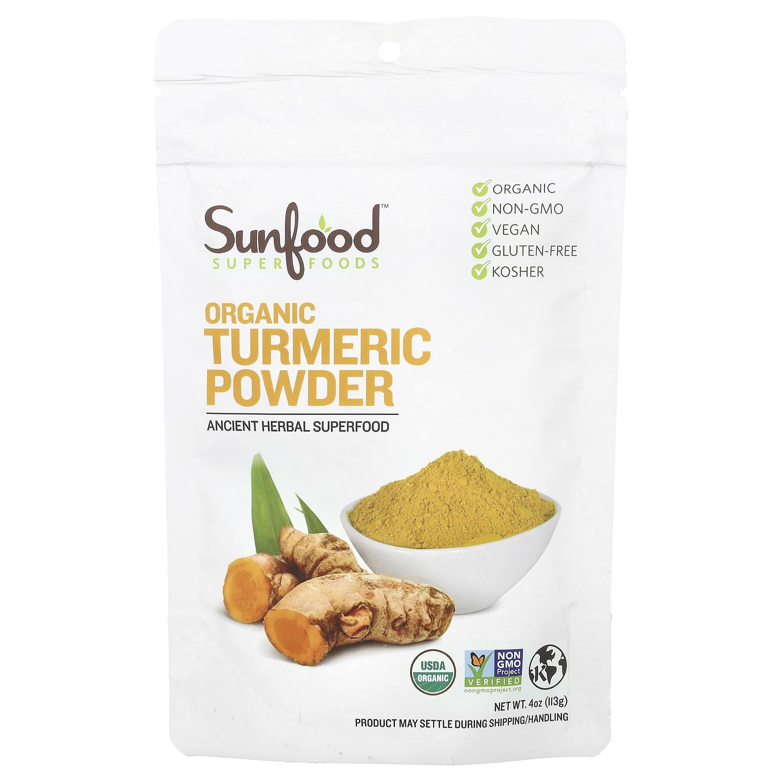 Sunfood Organic Turmeric Powder – 113 g — Tunisie