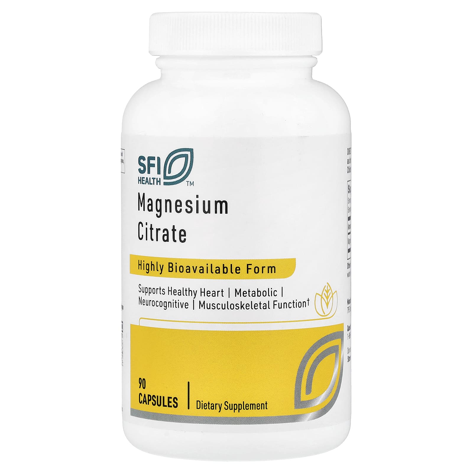 SFI Health Magnesium Citrate – 90 gélules — Tunisie