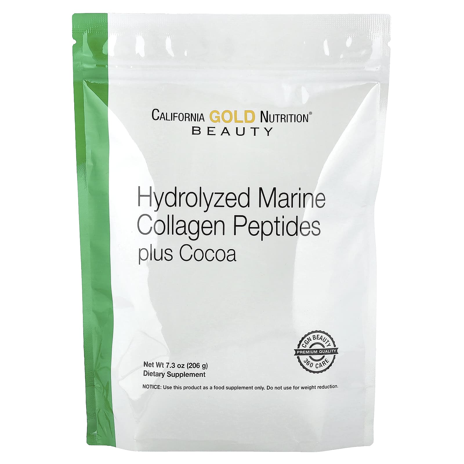 California Gold Nutrition Hydrolyzed Marine Collagen Peptides with Cocoa – 206 g — Tunisie
