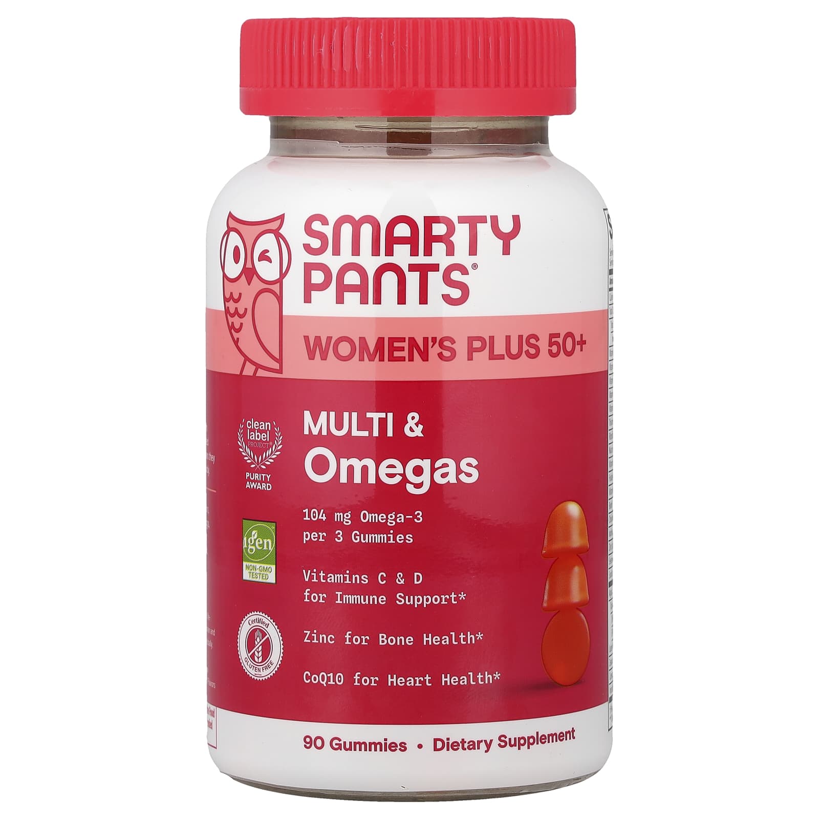 SmartyPants Women's Plus 50+, Multi & Omegas Gummies – Orange and Mango Orange – 90 gommes — Tunisie