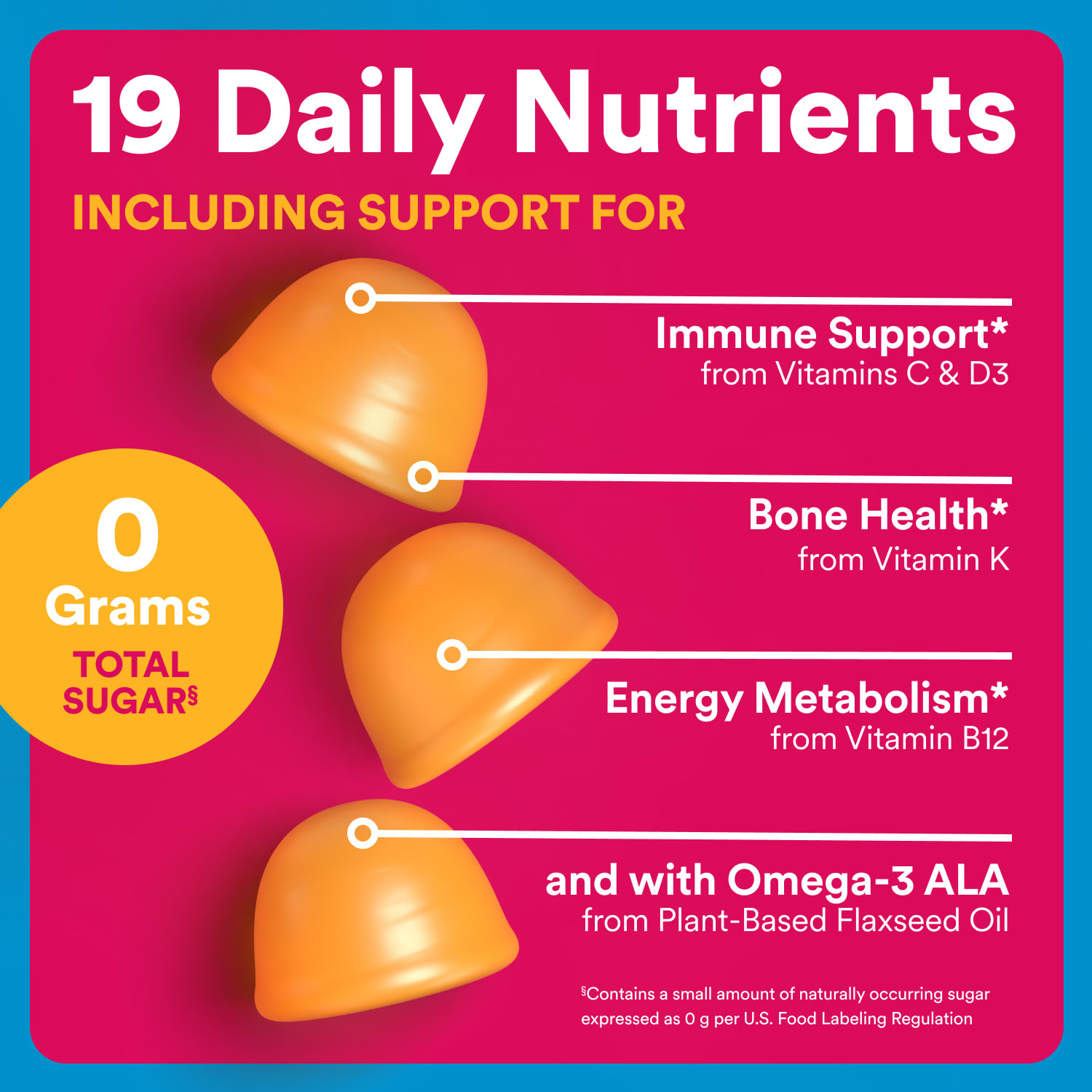 SmartyPants Women's Zero Sugar, Multi & Omegas Gummies – Orange – 90 gommes — étiquette 2