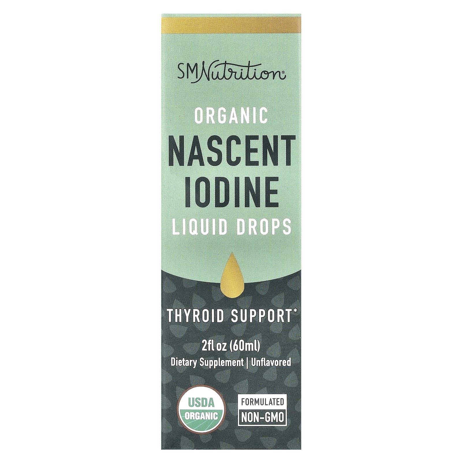 SMNutrition Organic Nascent Iodine Liquid Drops – Sans arôme – 60 ml — Tunisie