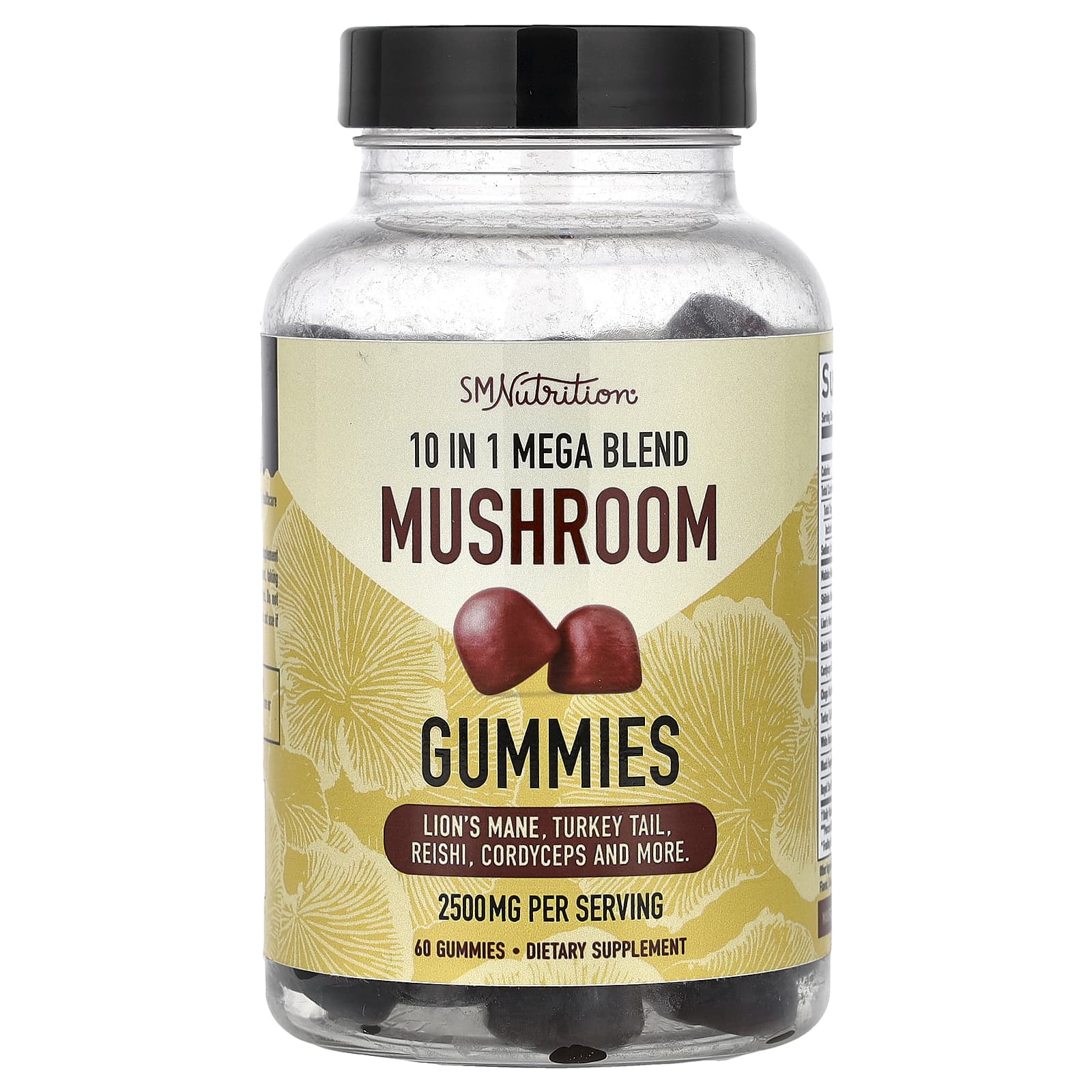 SMNutrition 10 in 1 Mega Blend Mushroom Gummies – Raspberry – 60 gommes — Tunisie