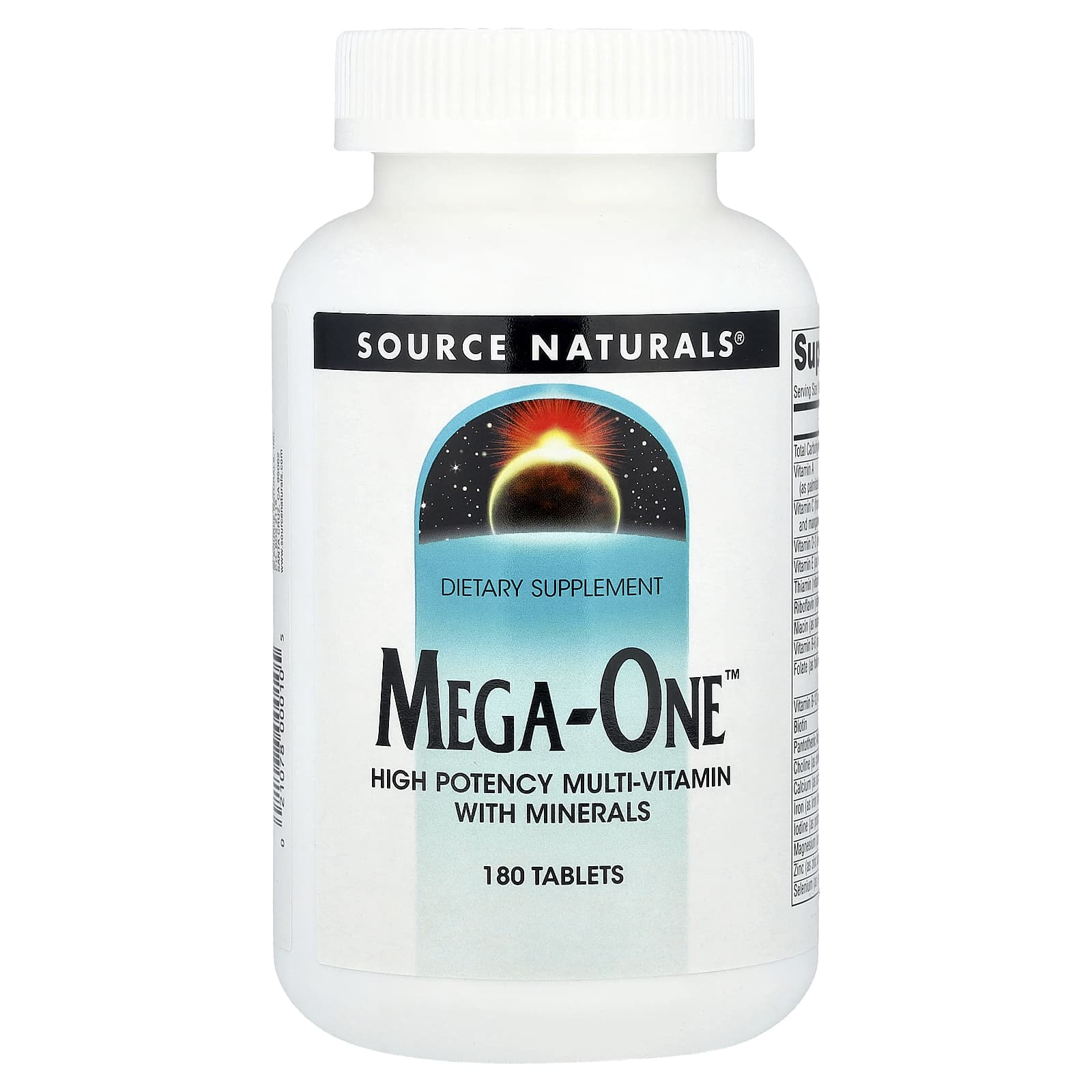 Source Naturals Mega-One, High Potency Multi-Vitamin With Minerals – 180 comprimés — Tunisie