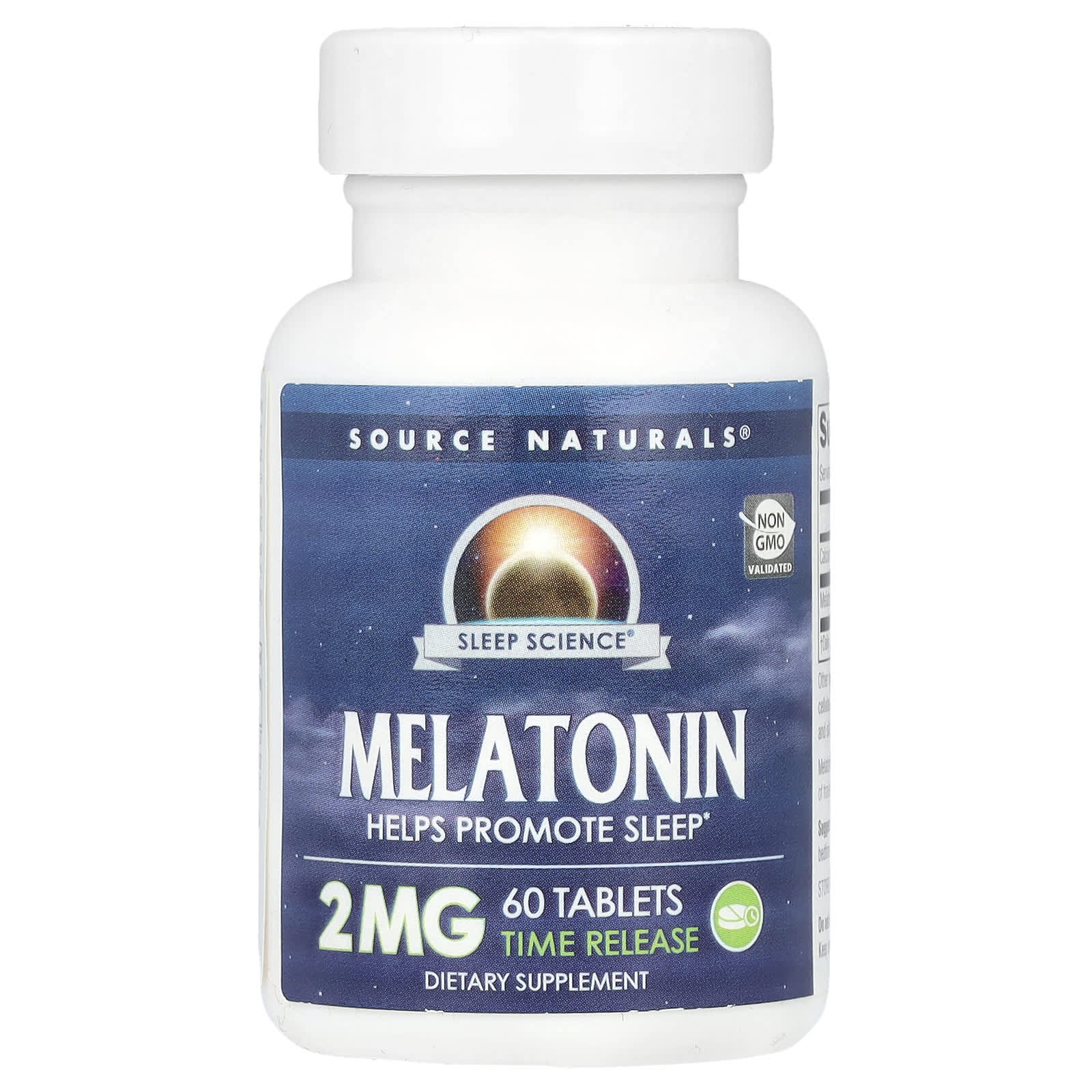 Source Naturals Sleep Science, Melatonin, Time Release – 2 mg – 60 comprimés — Tunisie
