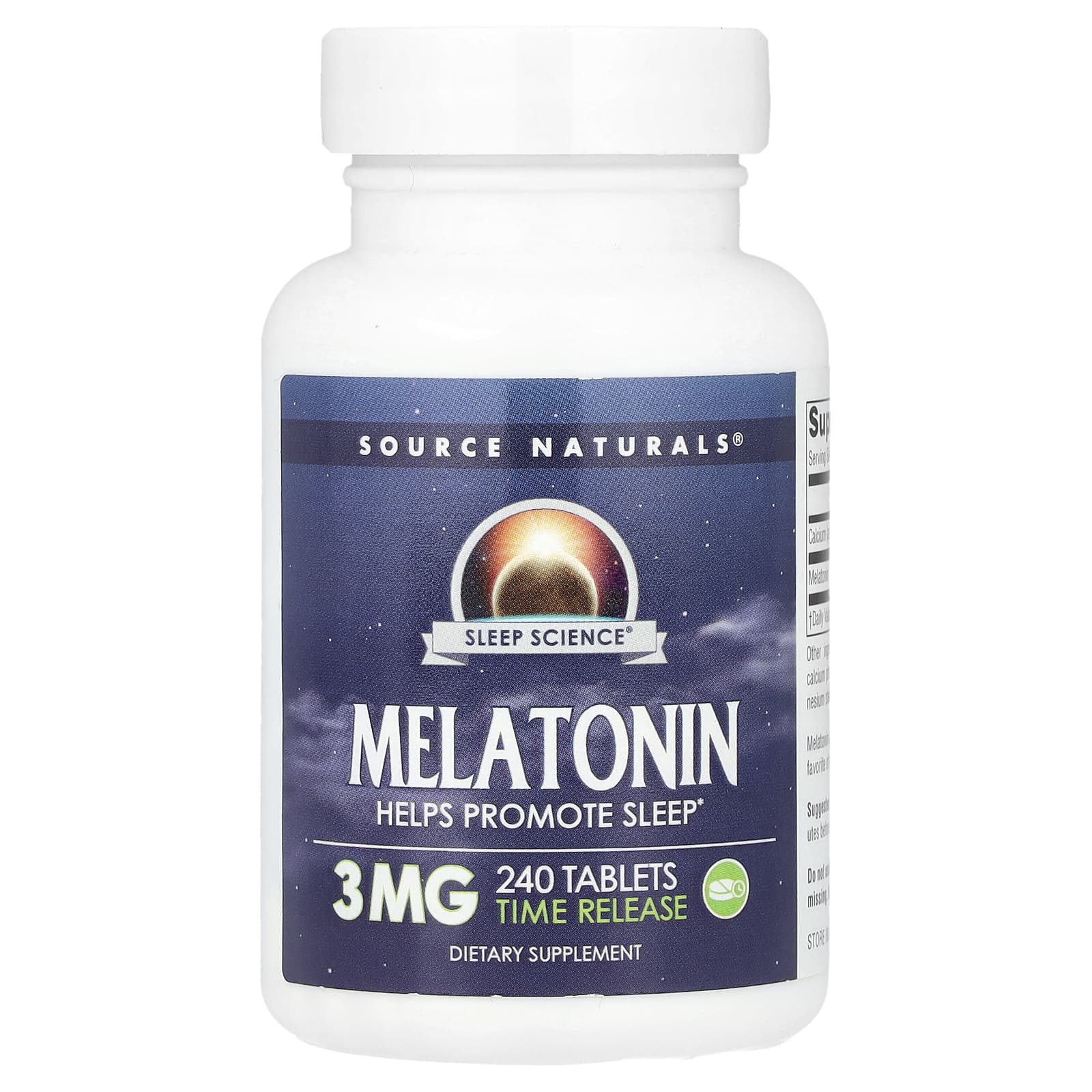 Source Naturals Sleep Science, Melatonin, Timed Release – 240 comprimés — Tunisie
