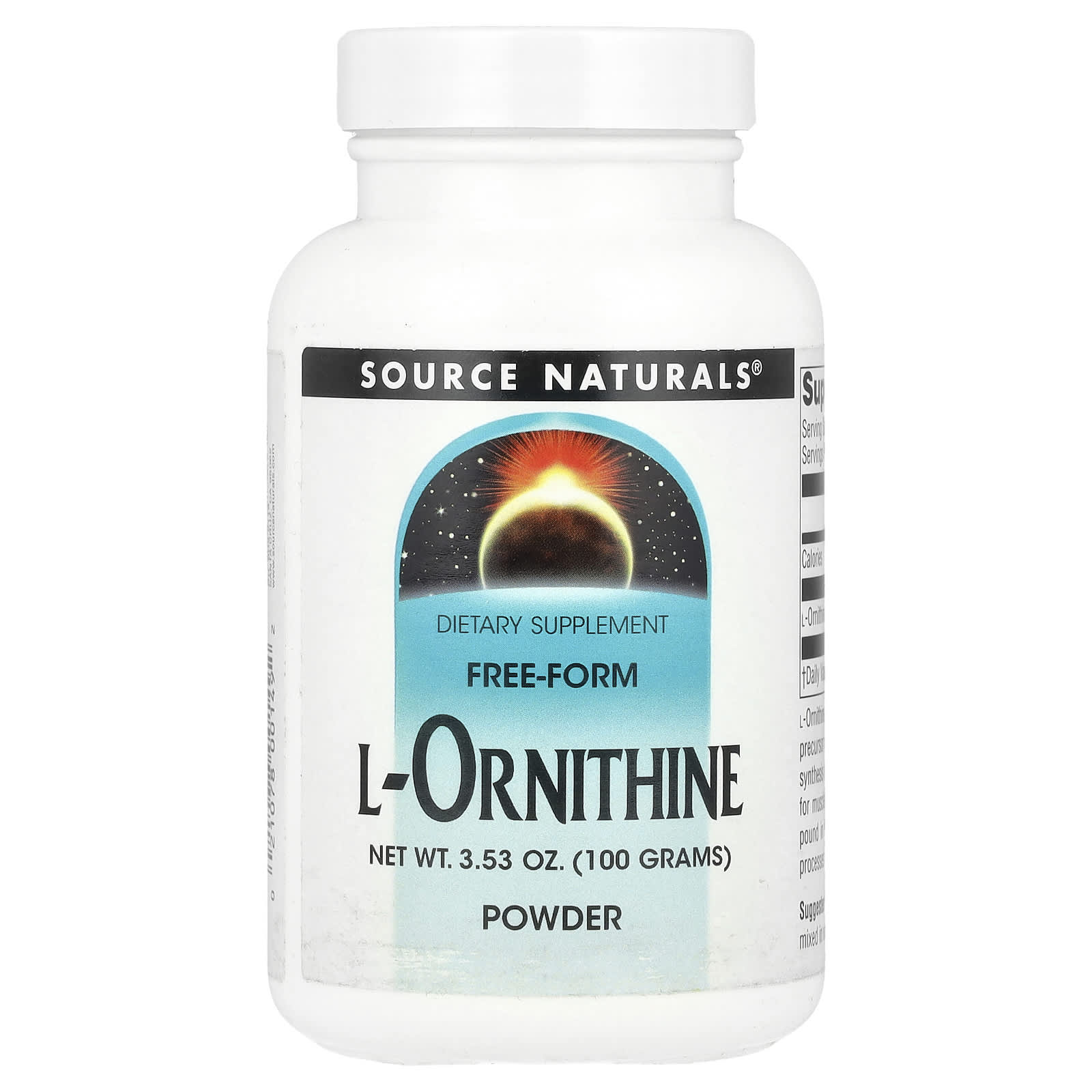 Source Naturals L-Ornithine Powder – 100 g — Tunisie