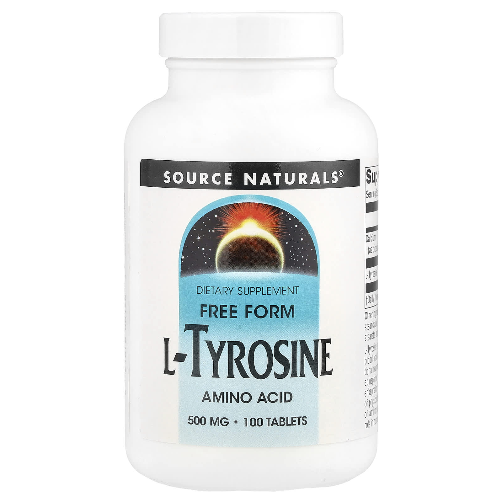 Source Naturals L-Tyrosine – 100 comprimés — Tunisie