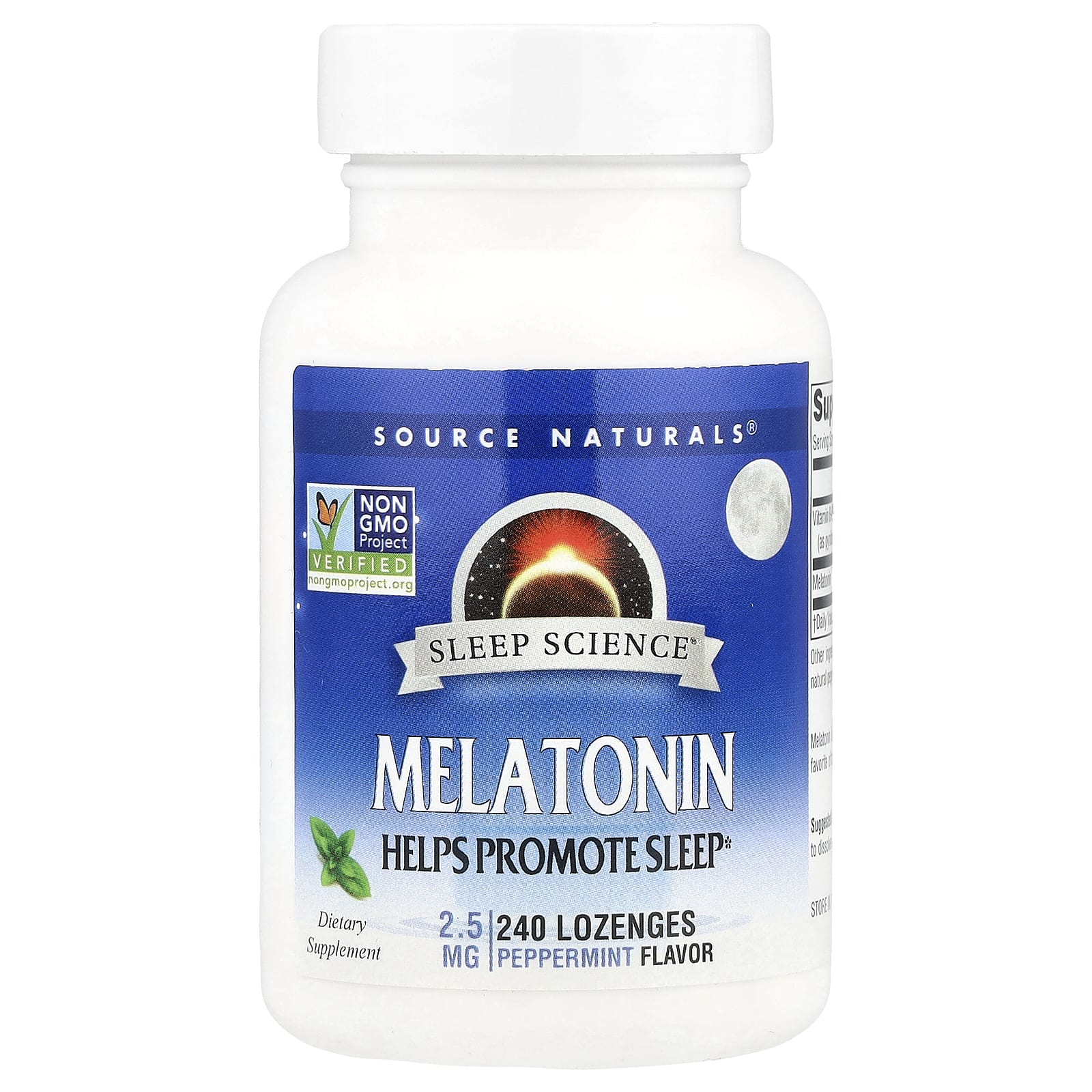 Source Naturals Sleep Science, Melatonin – Peppermint – 240 pastilles — Tunisie