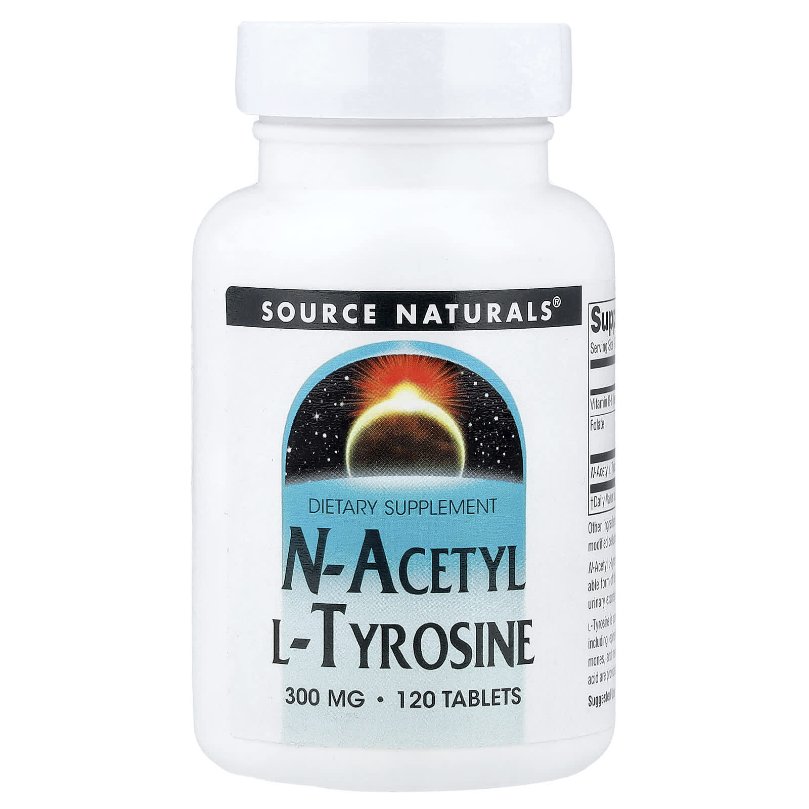 Source Naturals N-Acetyl L-Tyrosine – 120 comprimés — Tunisie
