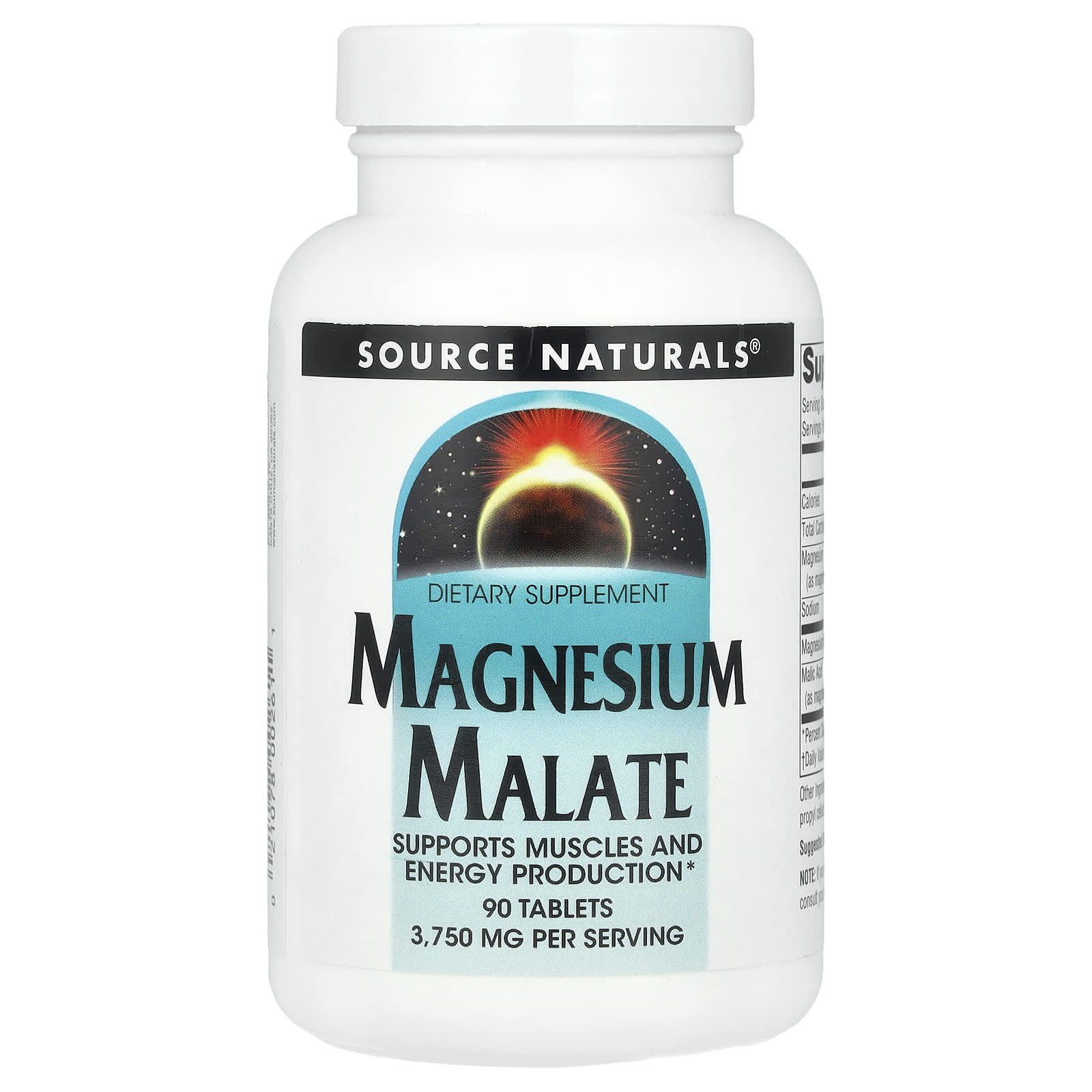 Source Naturals Magnesium Malate – 90 comprimés — Tunisie