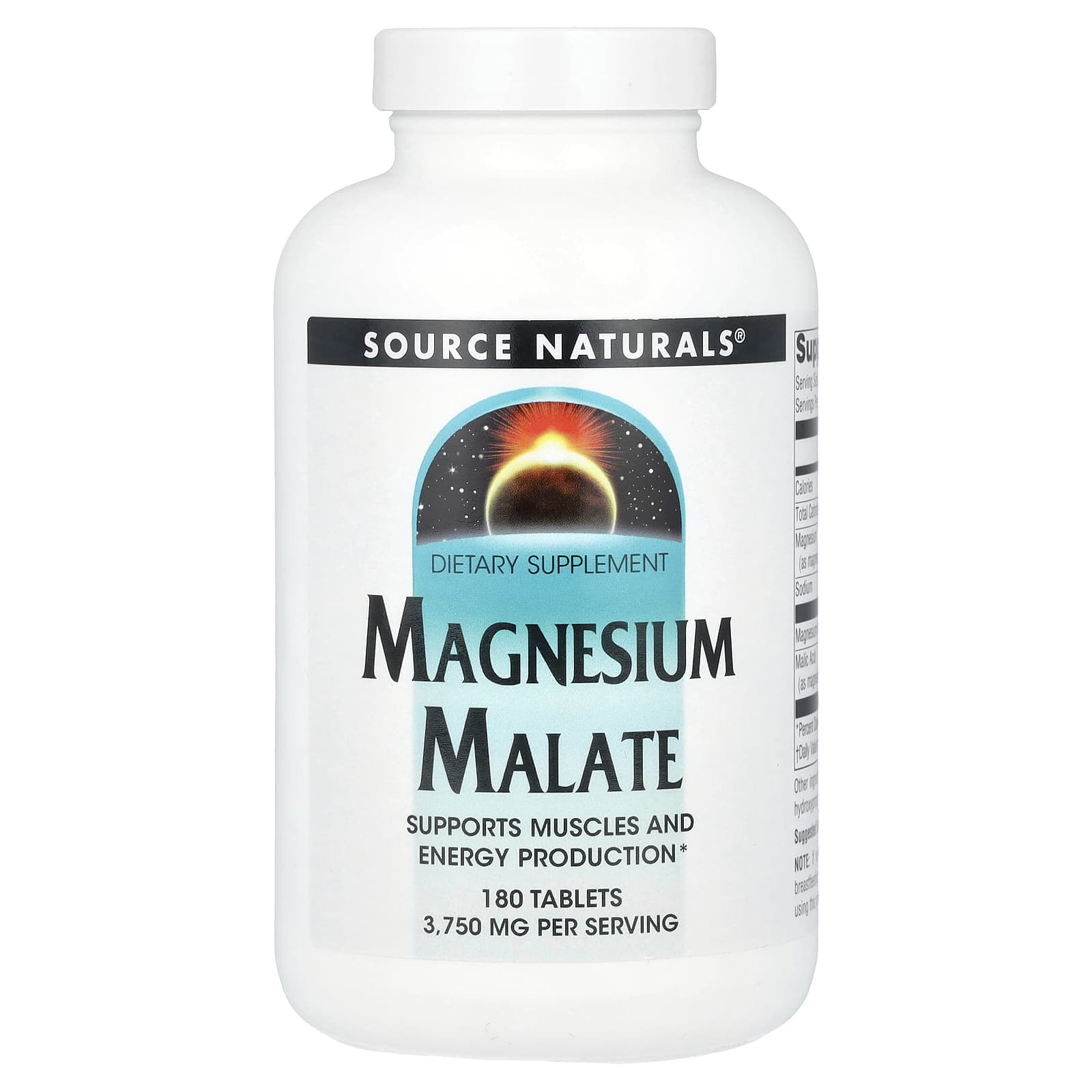 Source Naturals Magnesium Malate – 180 comprimés — Tunisie