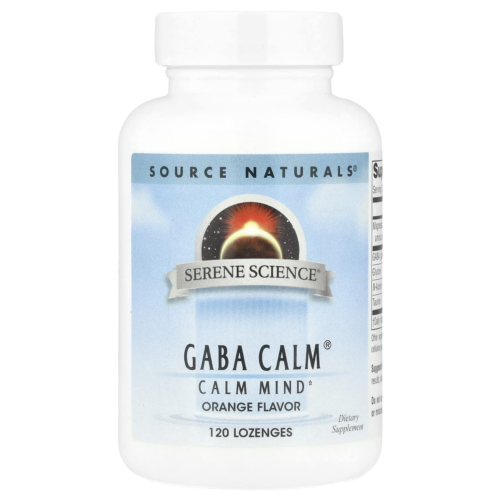 Source Naturals Serene Science, GABA Calm – Orange – 120 pastilles — Tunisie