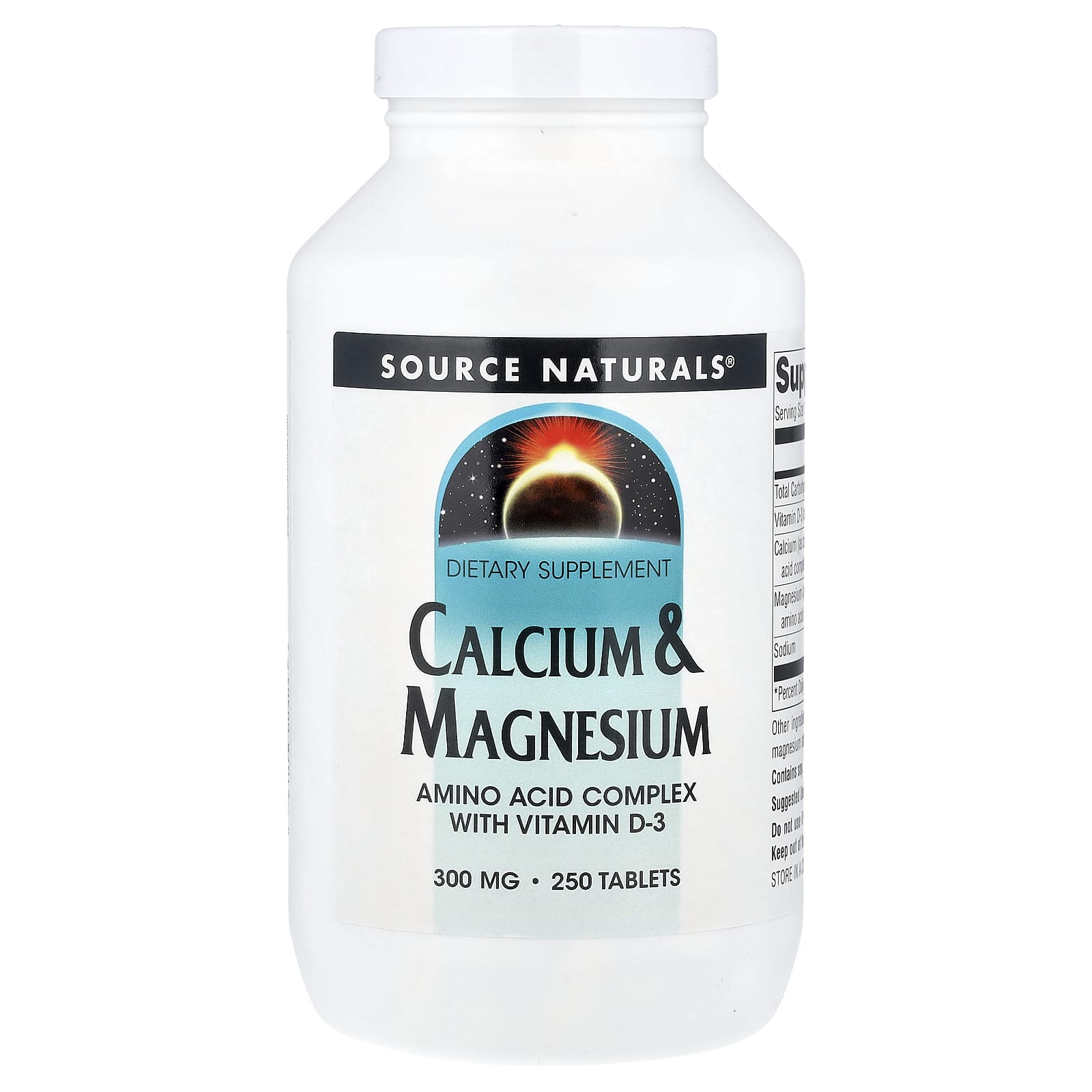 Source Naturals Calcium & Magnesium – 250 comprimés — Tunisie