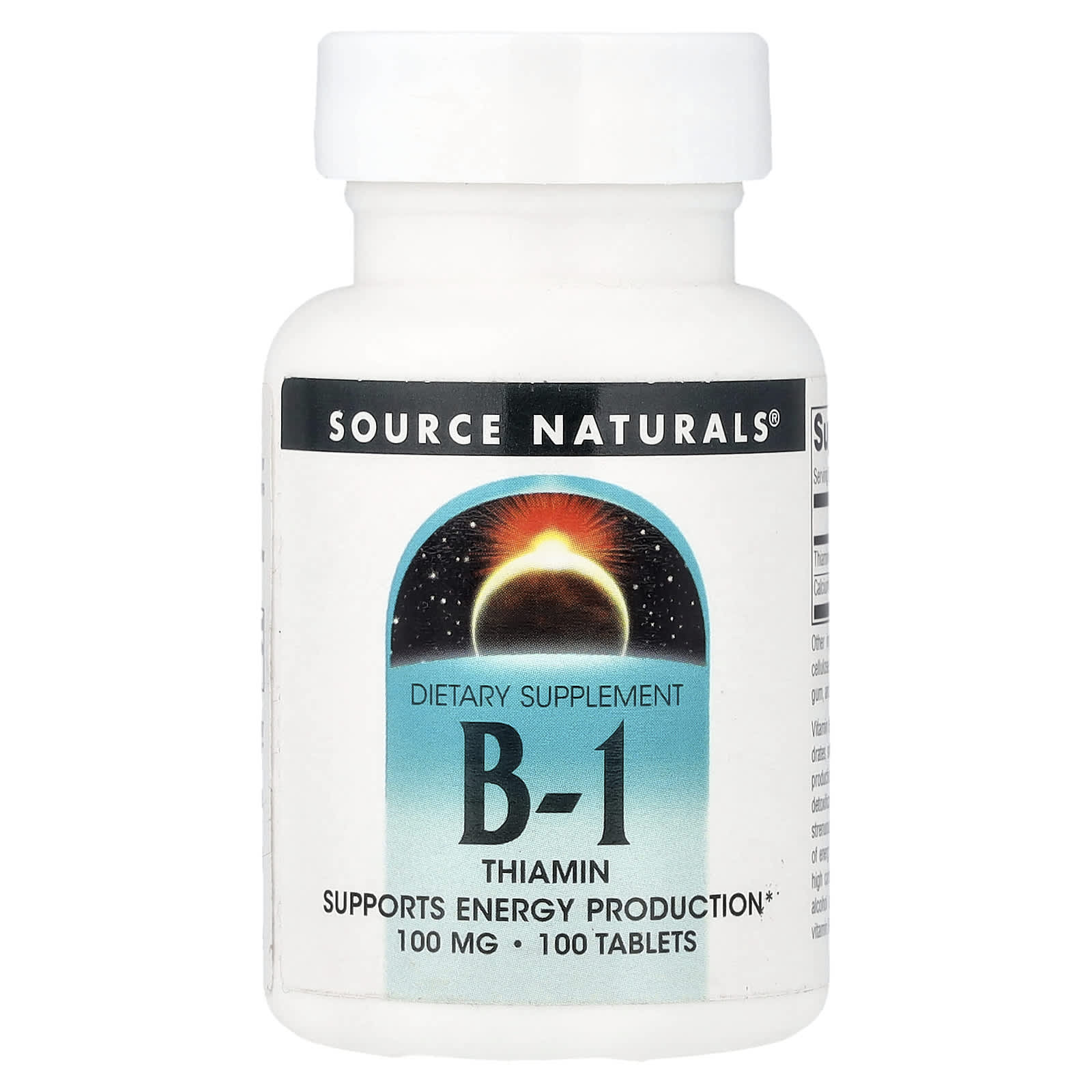 Source Naturals Vitamin B-1Thiamin – 100 comprimés — Tunisie