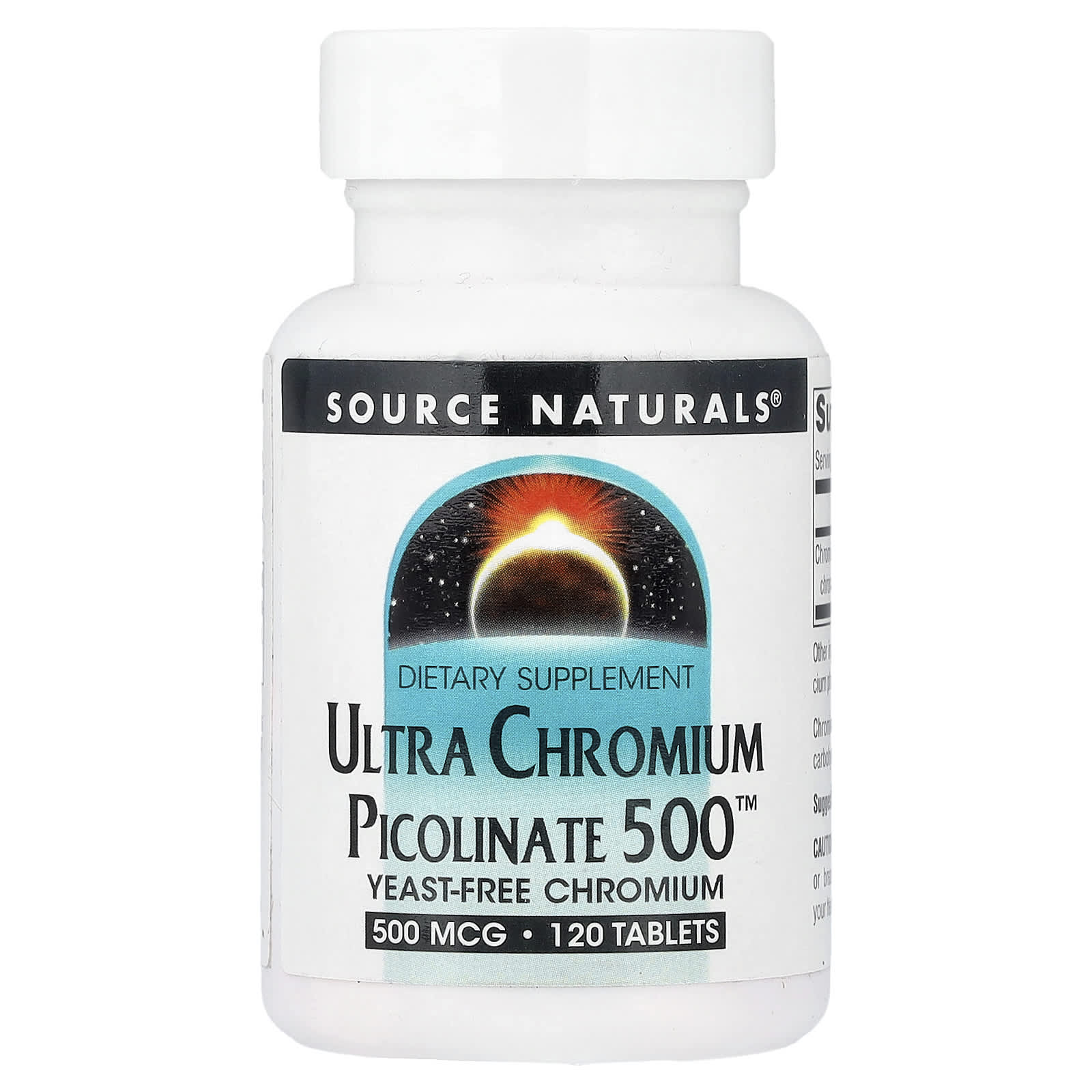 Source Naturals Ultra Chromium Picolinate 500 – 120 comprimés — Tunisie