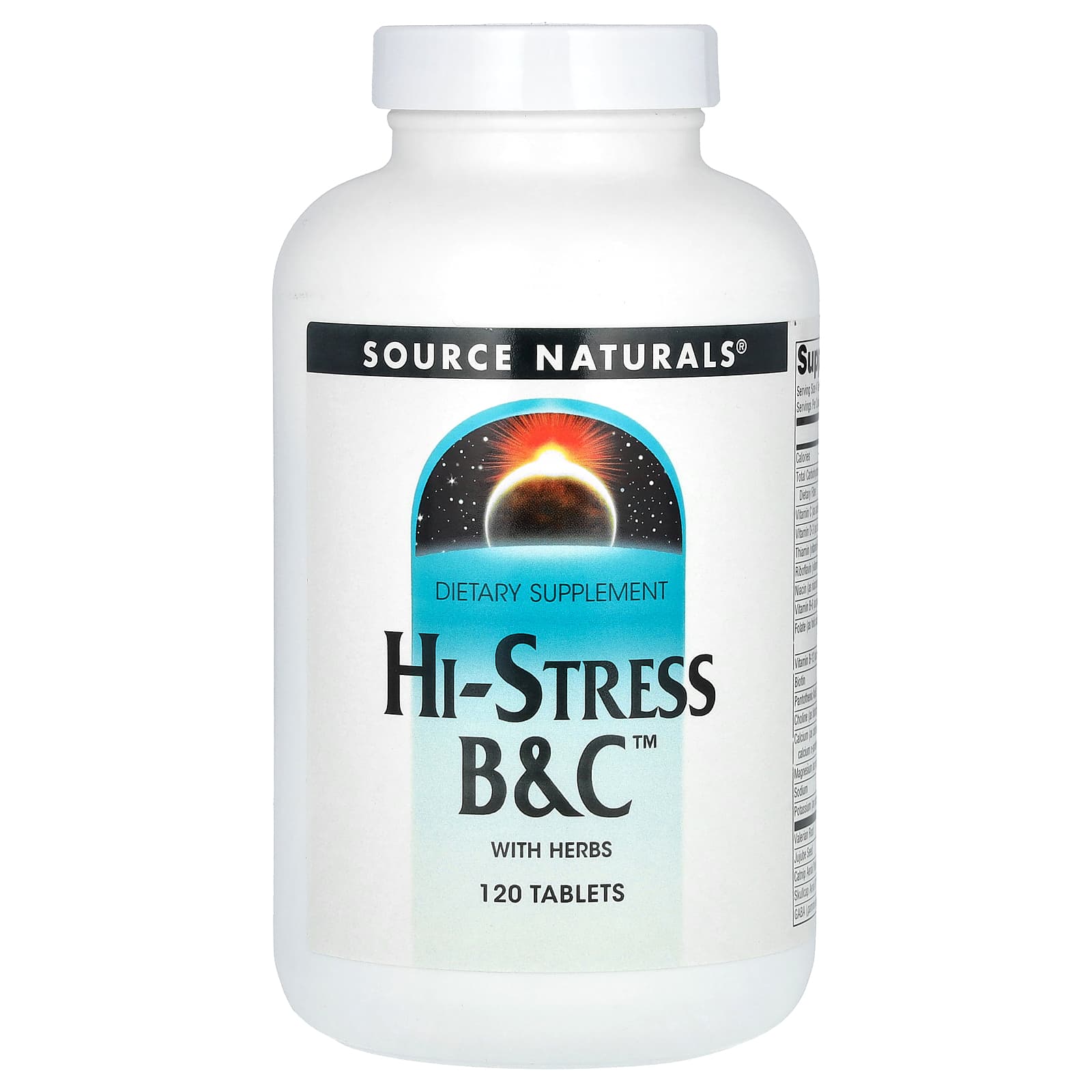 Source Naturals Hi-Stress B&C With Herbs – 120 comprimés — Tunisie