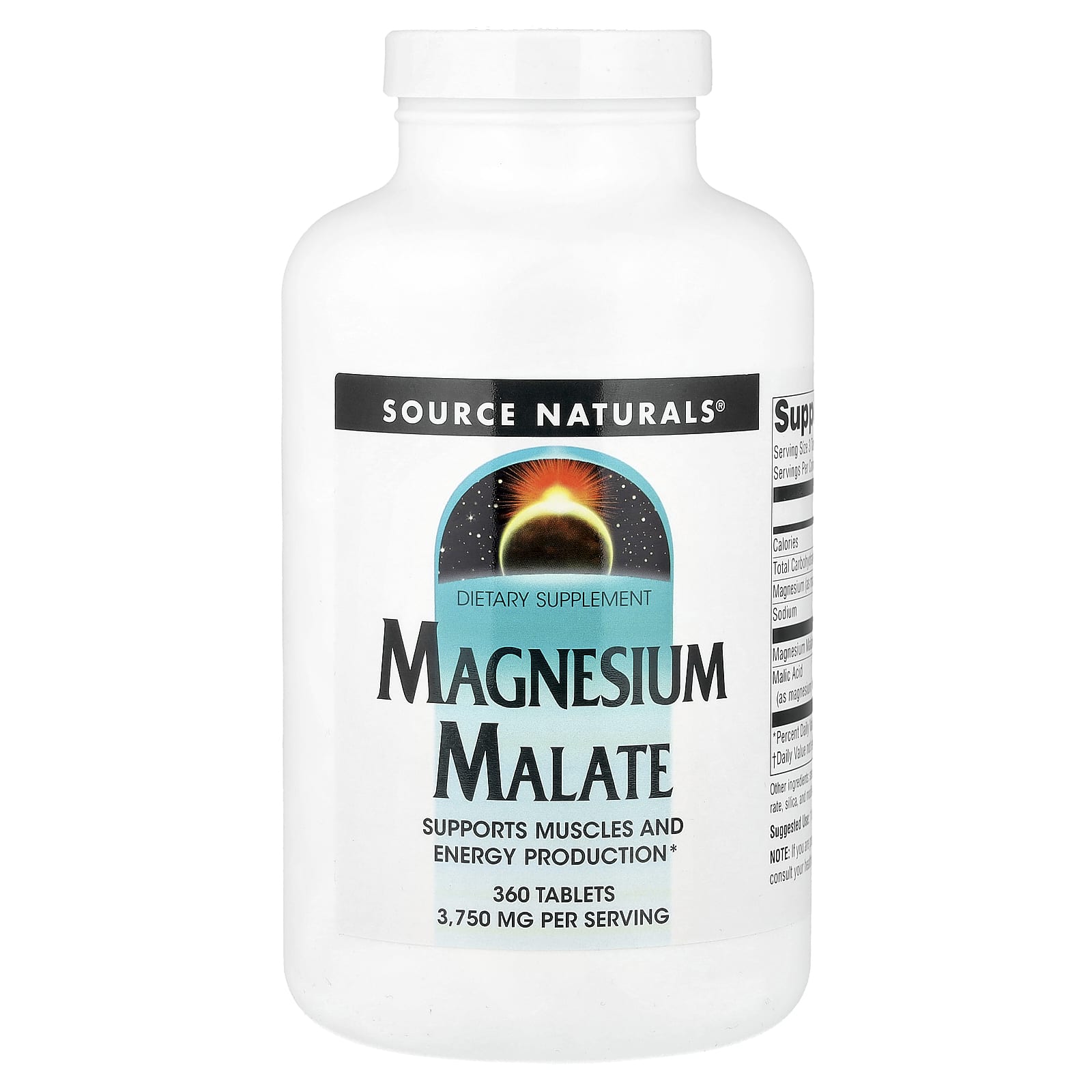 Source Naturals Magnesium Malate – 360 comprimés — Tunisie
