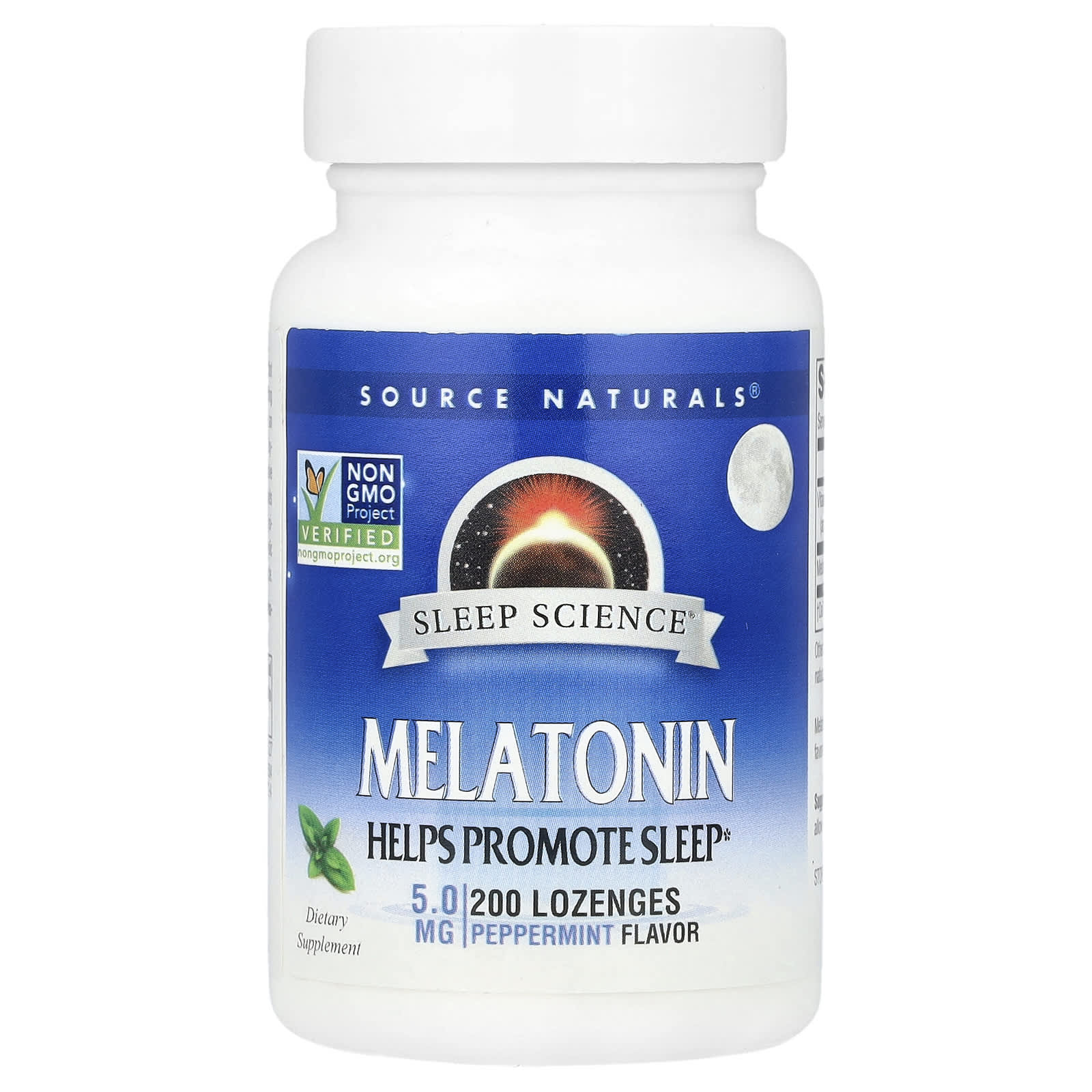 Source Naturals Sleep Science, Melatonin – Peppermint – 200 pastilles — Tunisie