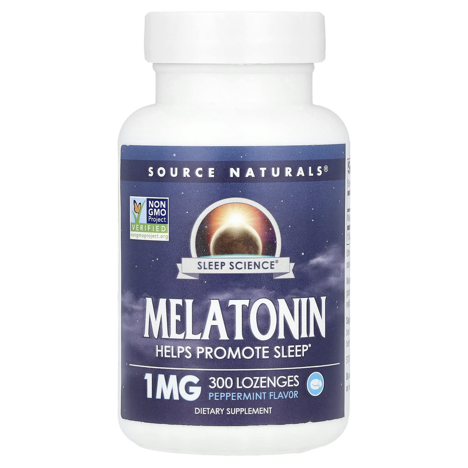 Source Naturals Sleep Science, Melatonin – Peppermint – 300 pastilles — Tunisie